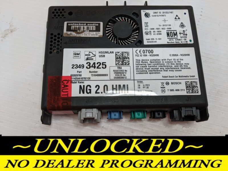 UNLOCKED 15-16 CHEVY GMC BUICK CADILLAC NG 2.0 HMI 23493425 IO5