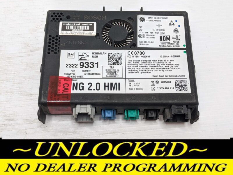 UNLOCKED 2015-2016 SILVERADO SIERRA COLORADO CANYON NG 2.0 HMI 23229331 IO4