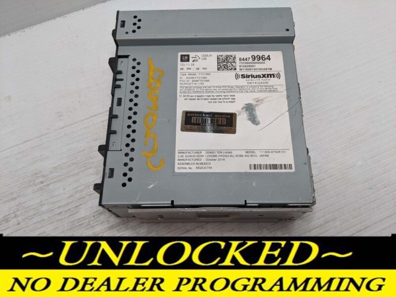 UNLOCKED 19-20 MALIBU TERRAIN EQUINOX OEM RADIO 84479964 U2K