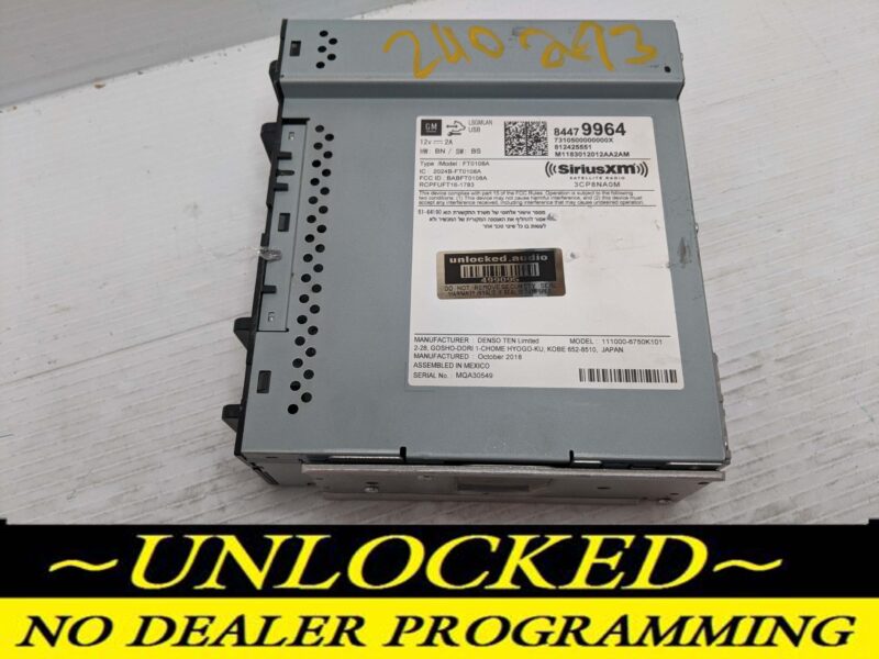 UNLOCKED 19-20 MALIBU TERRAIN EQUINOX OEM RADIO 84479964 U2K