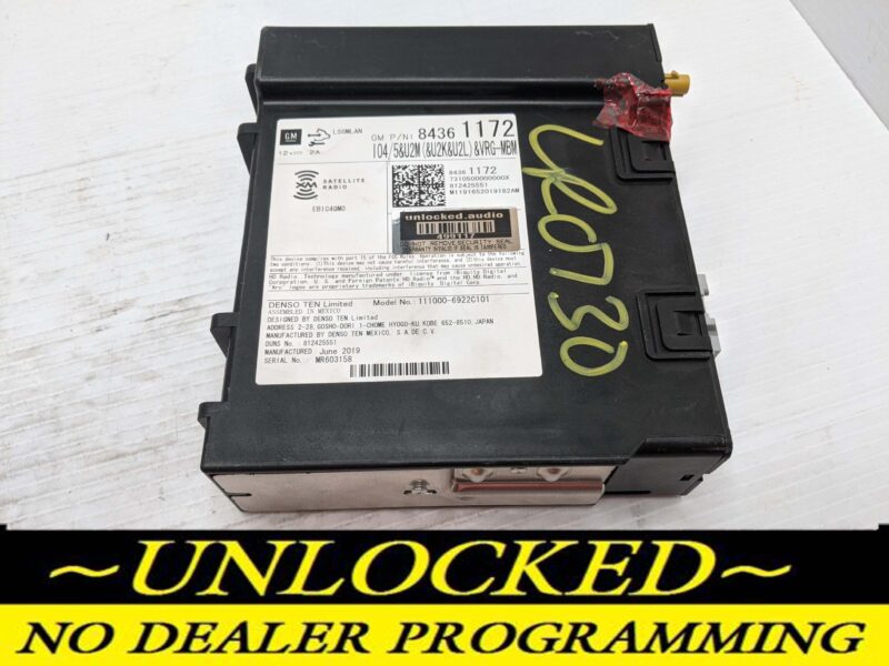 UNLOCKED 17-19 SILVERADO OEM RADIO 84361172 IO5 UQA