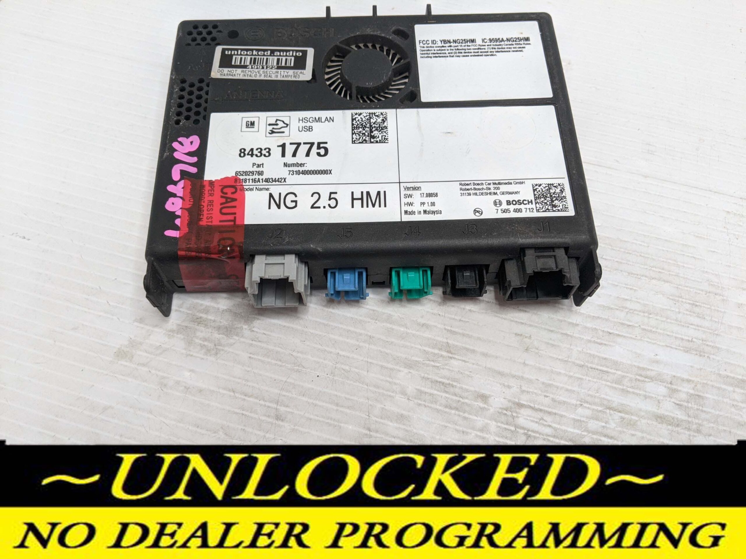 UNLOCKED 18-21 CHEVY GMC BUICK CADILLAC NG 2.5 HMI 84331775 IO5