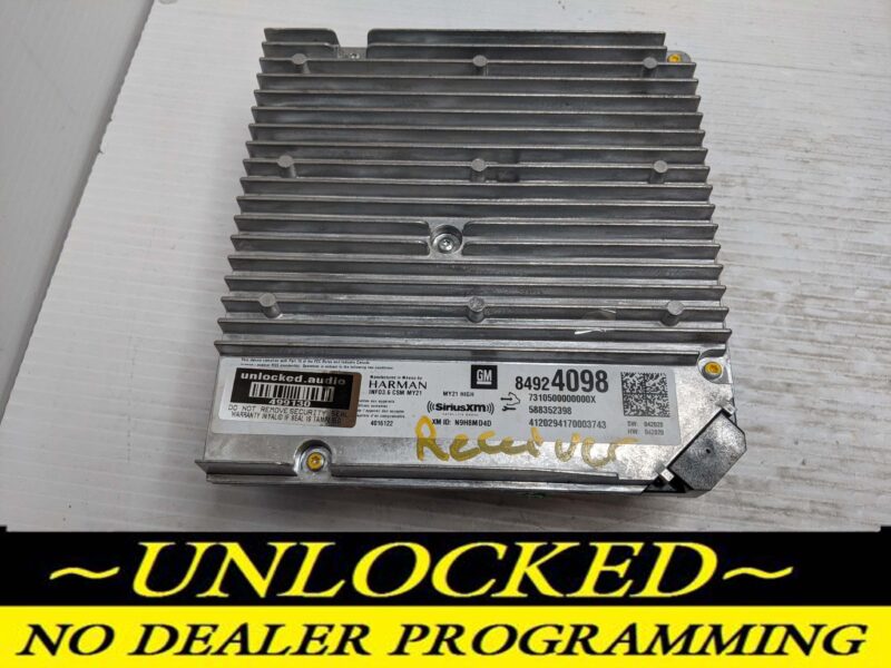 UNLOCKED 21-22 GMC SIERRA DENALI INFOTAINMENT RADIO RECEIVER 84924098 IOT UQA