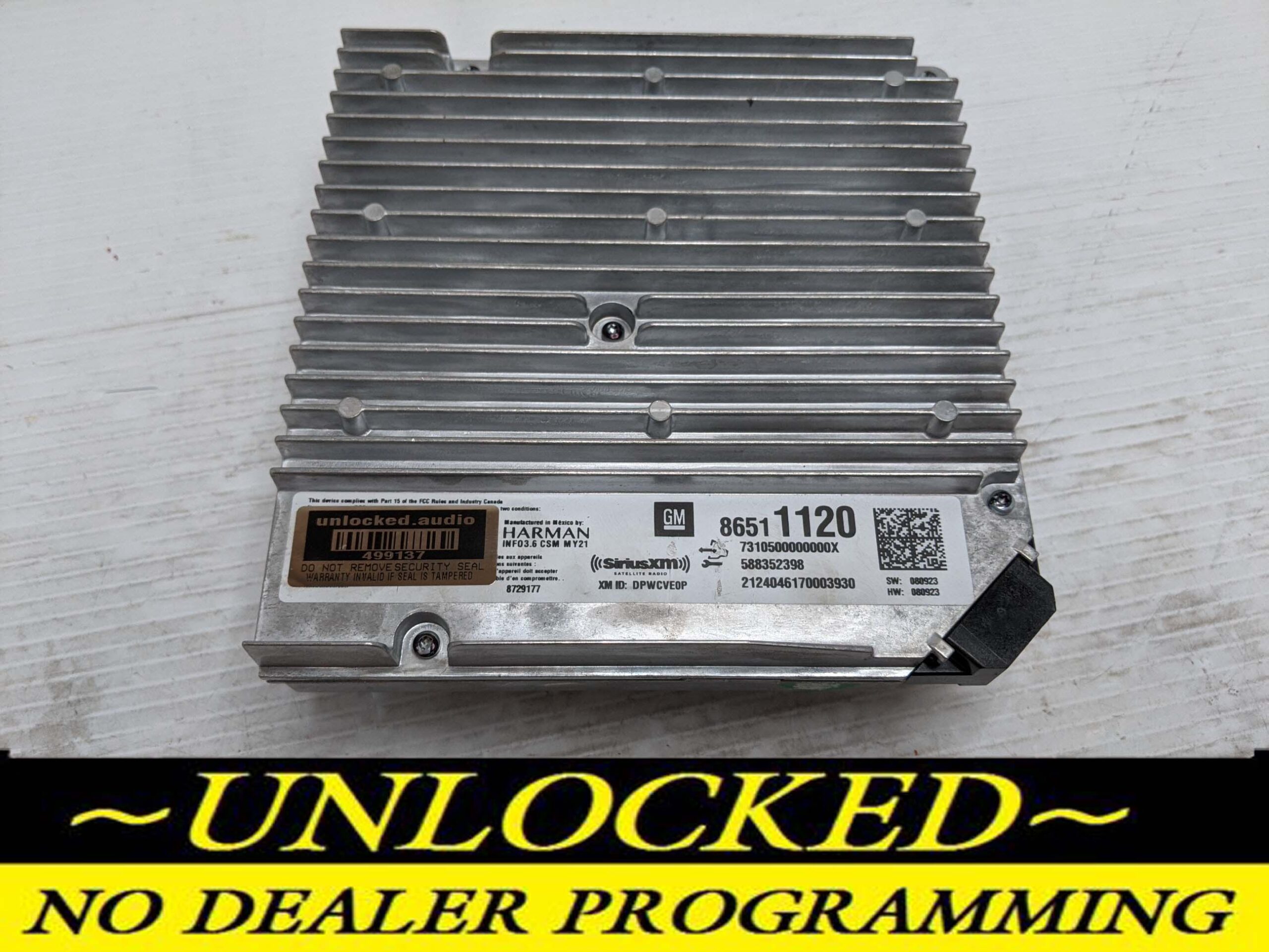 UNLOCKED 2024 BLAZER INFOTAINMENT RADIO RECEIVER 86511120 IOT