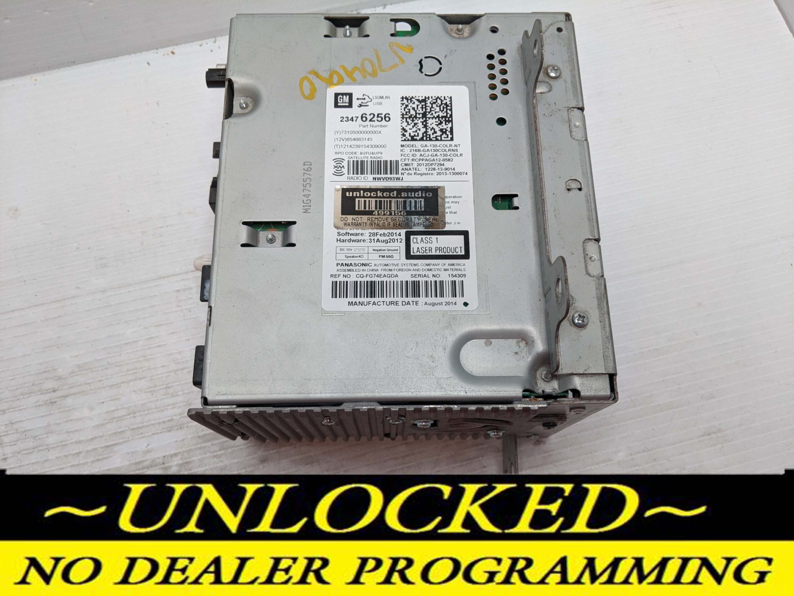 UNLOCKED 14-17 CRUZE EQUINOX TERRAIN VERANO ENCORE CASCADA OEM RADIO 23476256 UFU