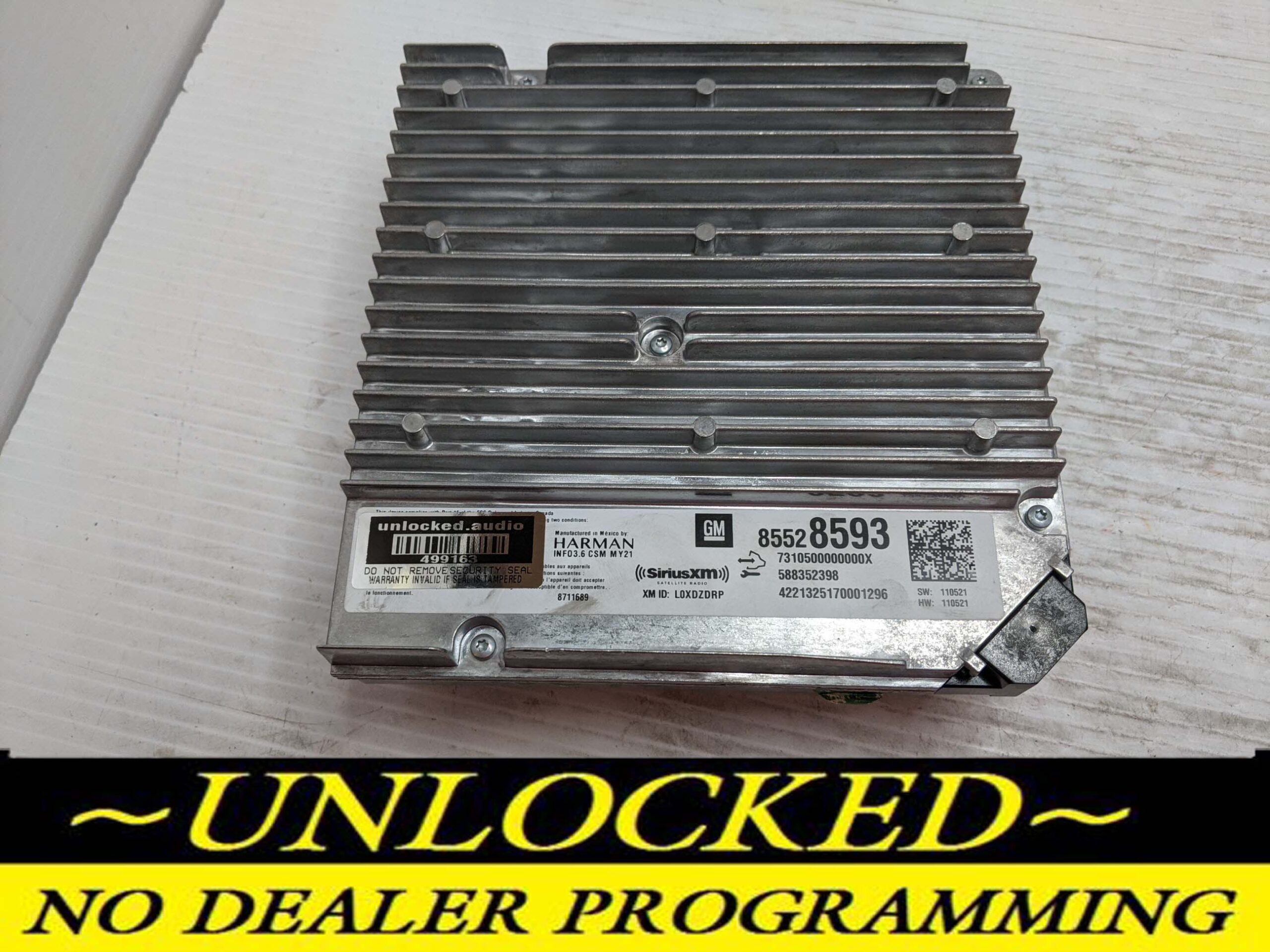 UNLOCKED 21-22 GMC SIERRA INFOTAINMENT RADIO RECEIVER 85528593 IOT