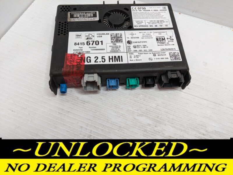 UNLOCKED 17-20 CHEVY GMC BUICK CADILLAC NG 2.5 HMI 84156701 IO6