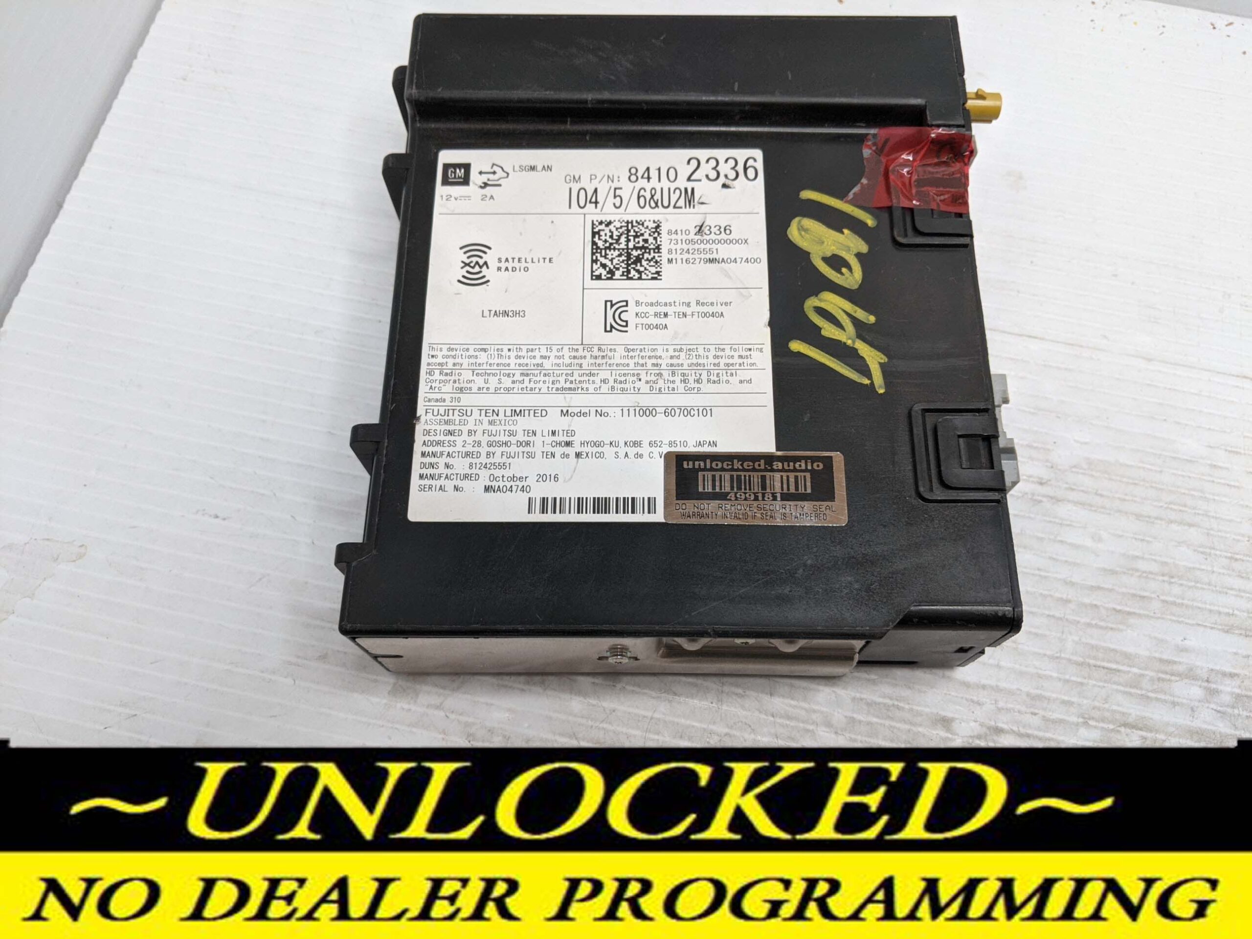 UNLOCKED 2017 CHEVY GMC CADILLAC OEM RADIO MODULE 84102336 IO5 UQA