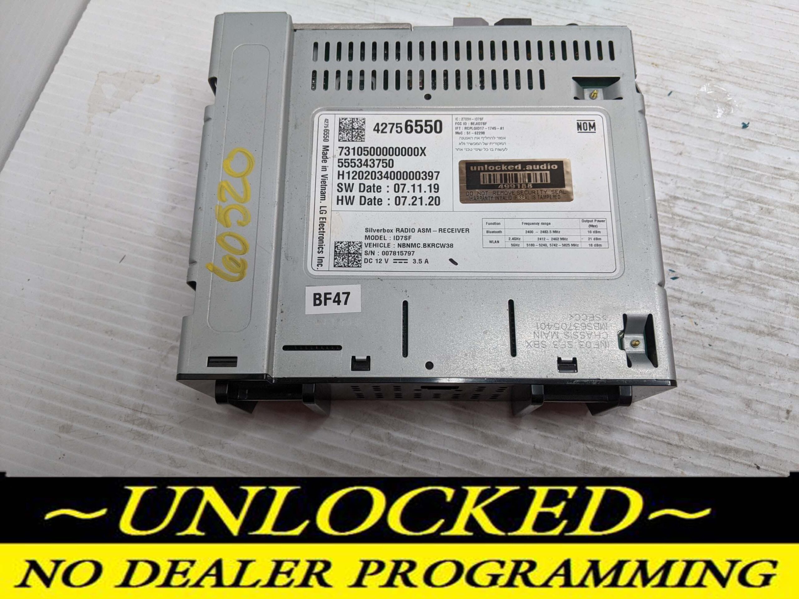 UNLOCKED 20-22 CHEVY SPARK OEM RADIO 42756550 IOR UQF