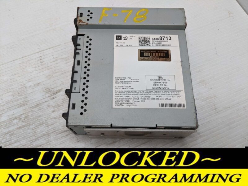 UNLOCKED 18-19 MALIBU EQUINOX TERRAIN OEM RADIO 84388713 IOR