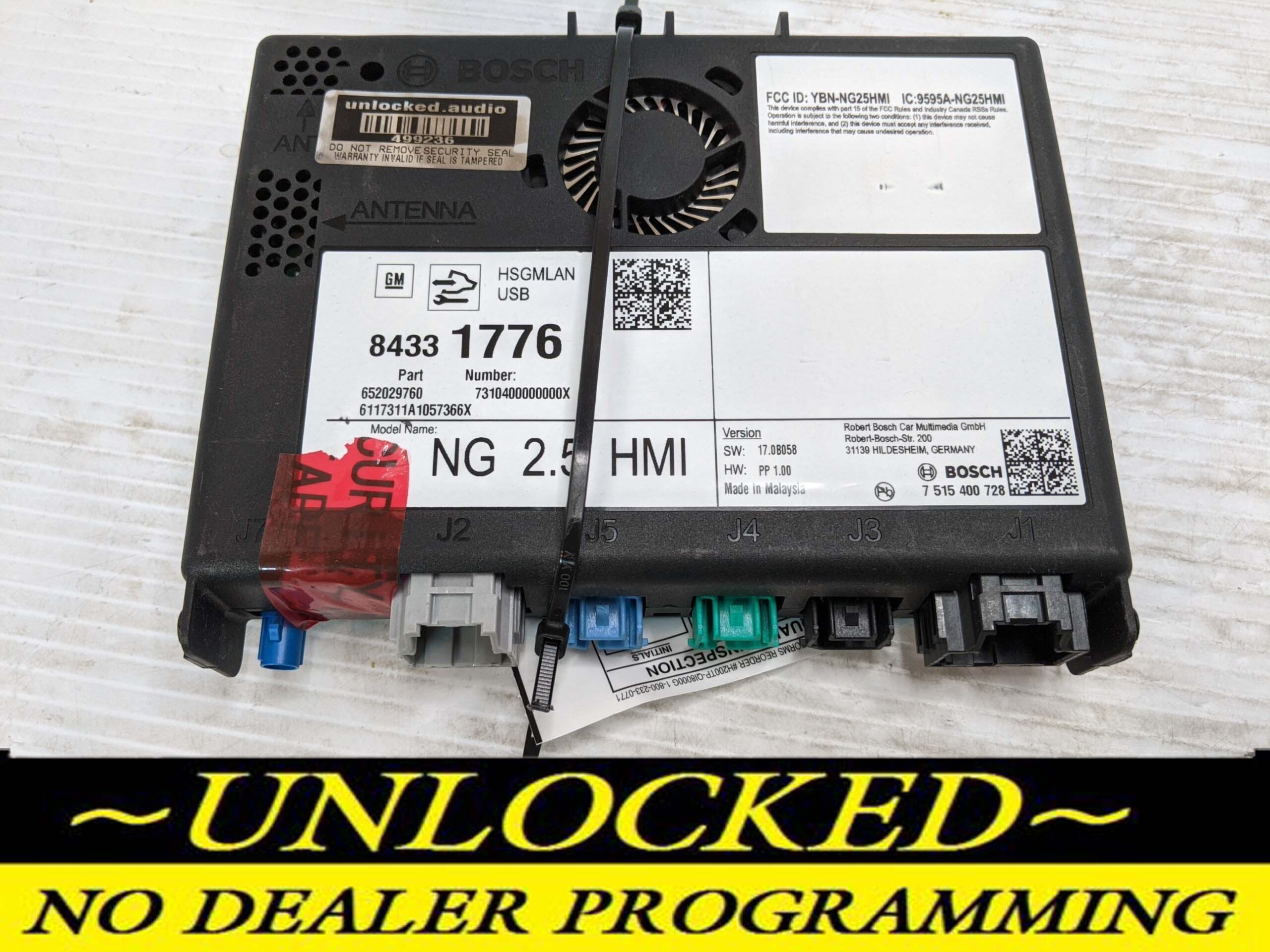 UNLOCKED 18-20 CHEVY GMC BUICK CADILLAC NG 2.5 HMI 84331776 IO6