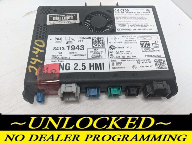UNLOCKED 18-20 CHEVY GMC BUICK CADILLAC NG 2.5 HMI 84131943 IO6