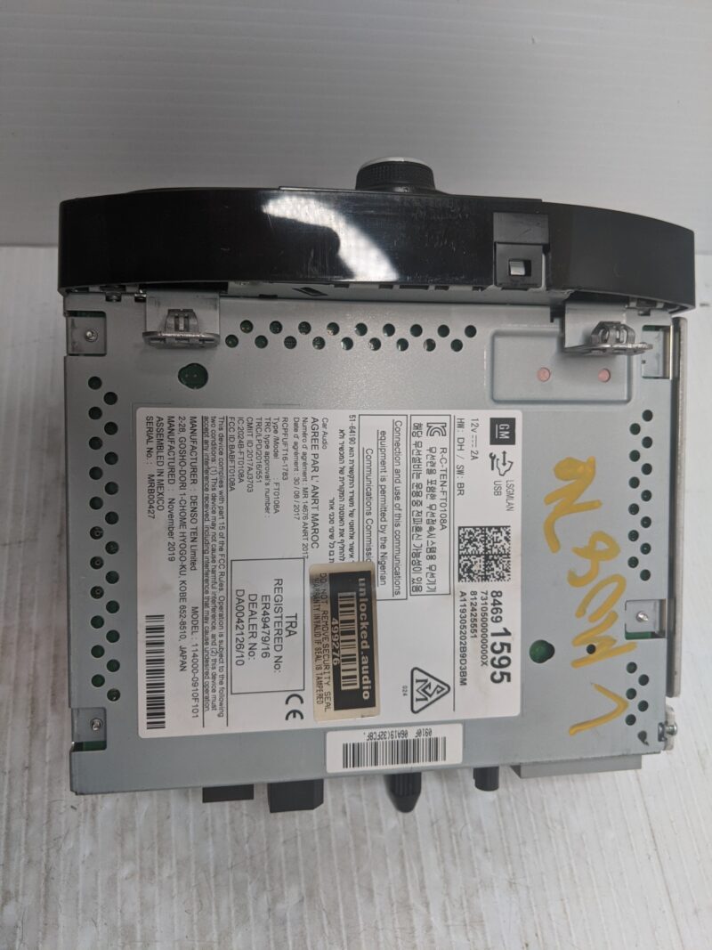 UNLOCKED 18-20 SONIC TRAX OEM RADIO 84691595 w/o U2K - Image 2