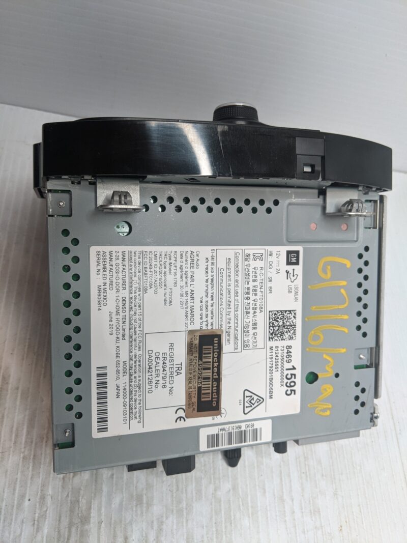 UNLOCKED 18-20 SONIC TRAX OEM RADIO 84691595 w/o U2K - Image 3