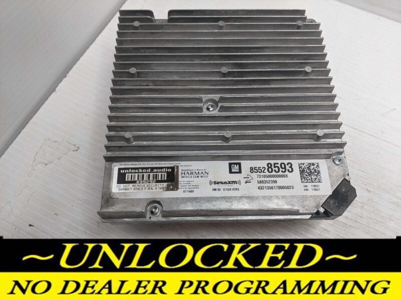UNLOCKED 21-22 GMC SIERRA DENALI INFOTAINMENT RADIO RECEIVER 85528593 IOT