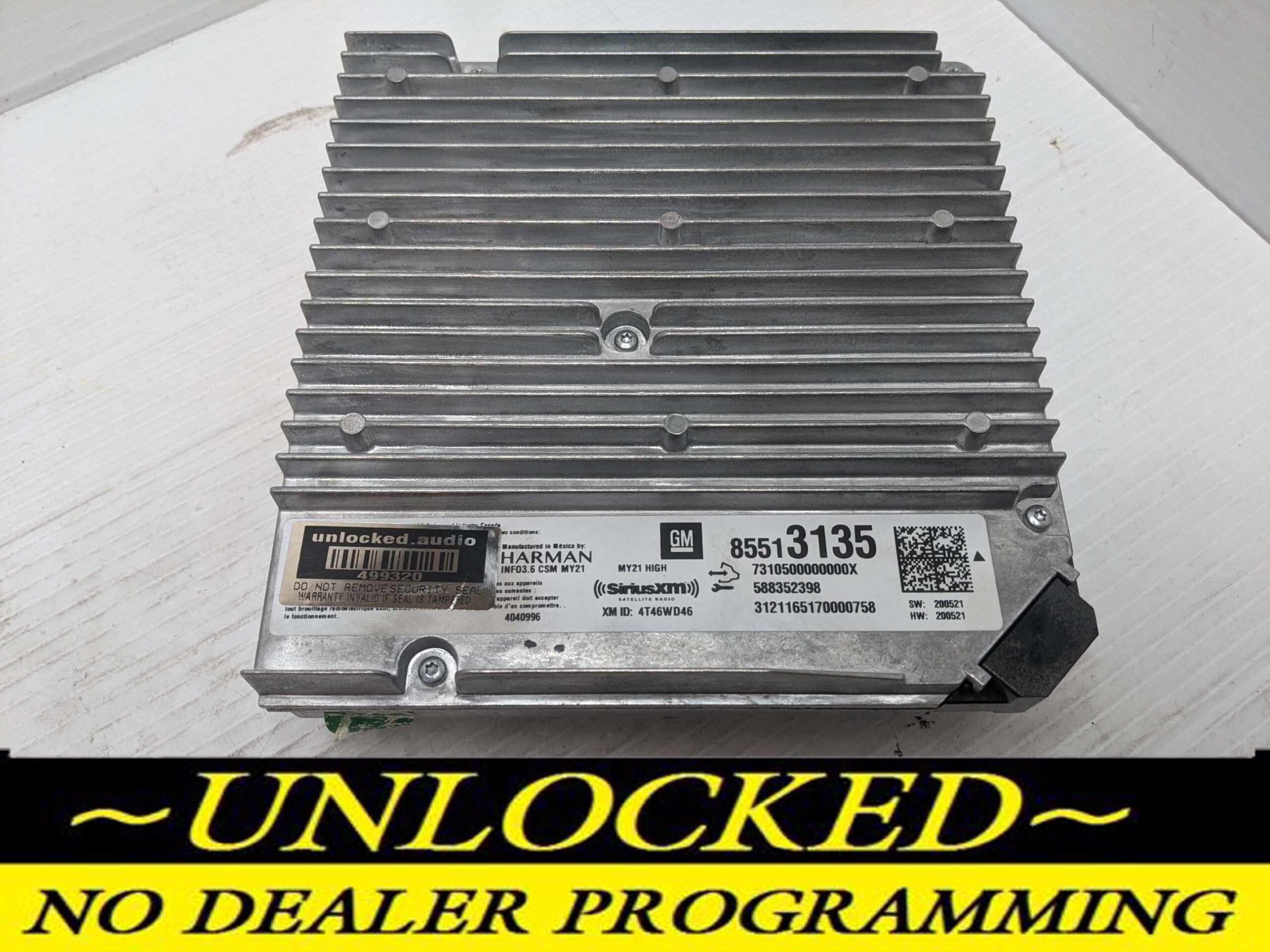 UNLOCKED 2021 SIERRA DENALI INFOTAINMENT RADIO RECEIVER 85513135 IOT