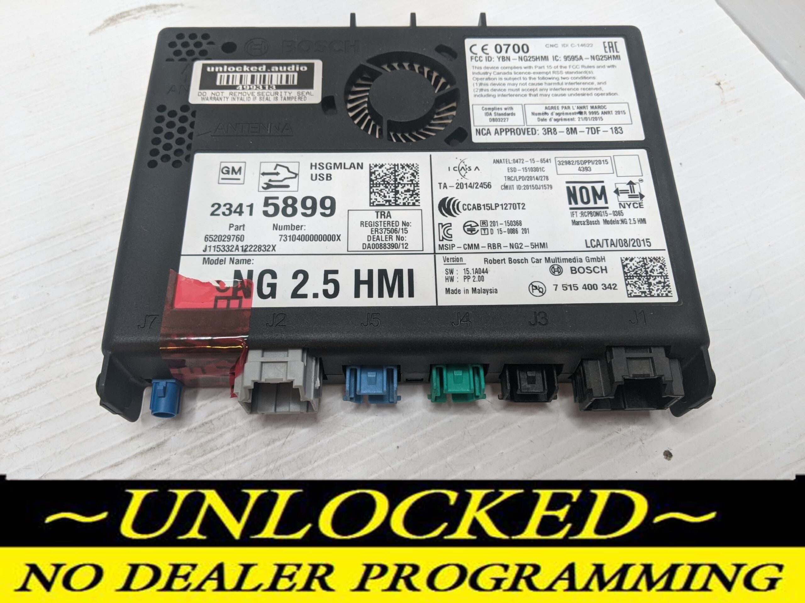 UNLOCKED 18-20 CHEVY GMC BUICK CADILLAC NG 2.5 HMI 23415899 IO6