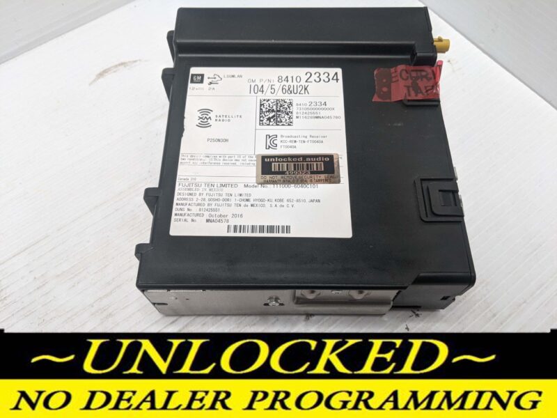 UNLOCKED 2017 CHEVY VOLT OEM RADIO 84102334 IO4/5/6 w/U2K