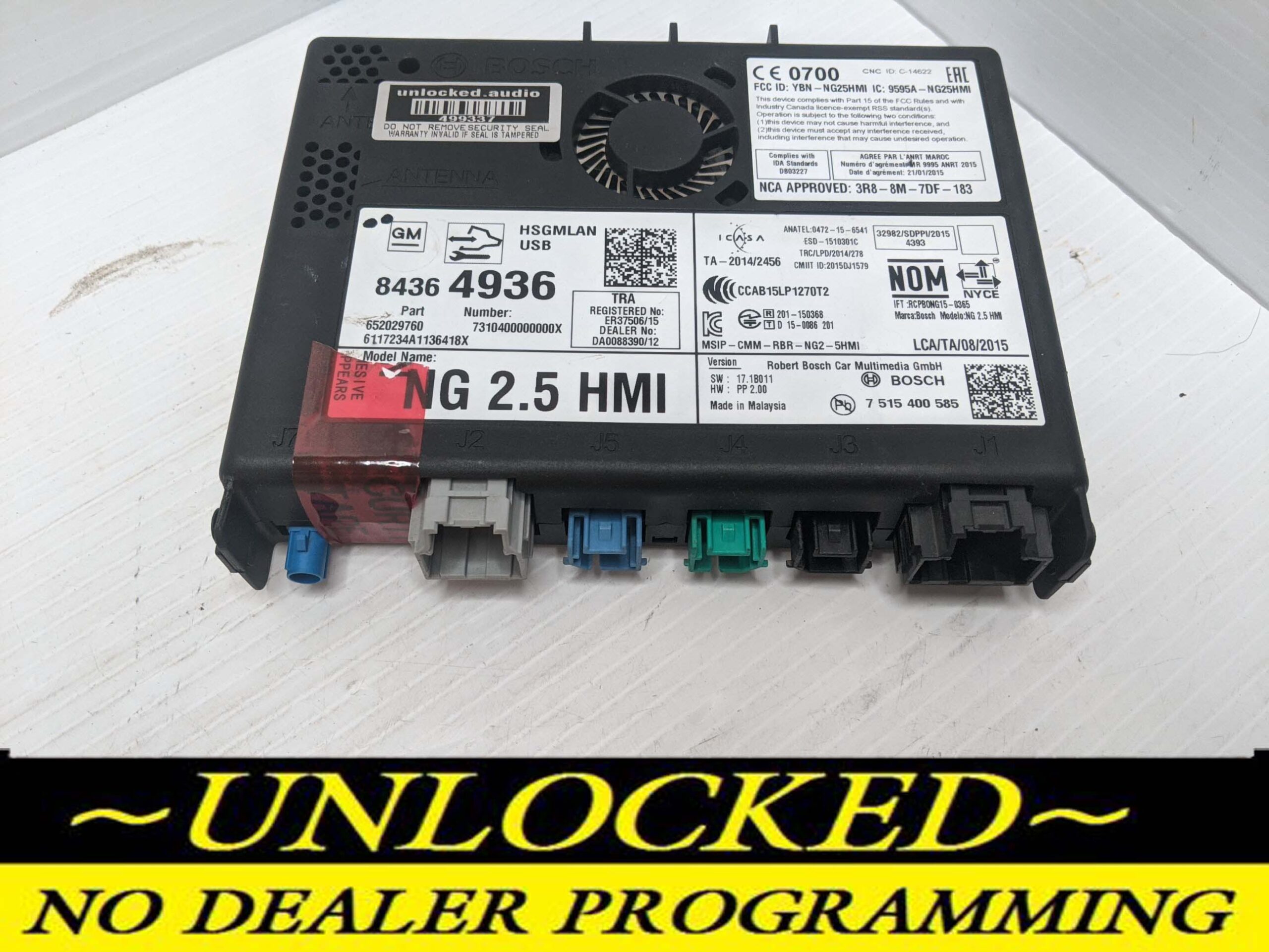 UNLOCKED 18-20 CHEVY GMC BUICK CADILLAC NG 2.5 HMI 84364936 IO6