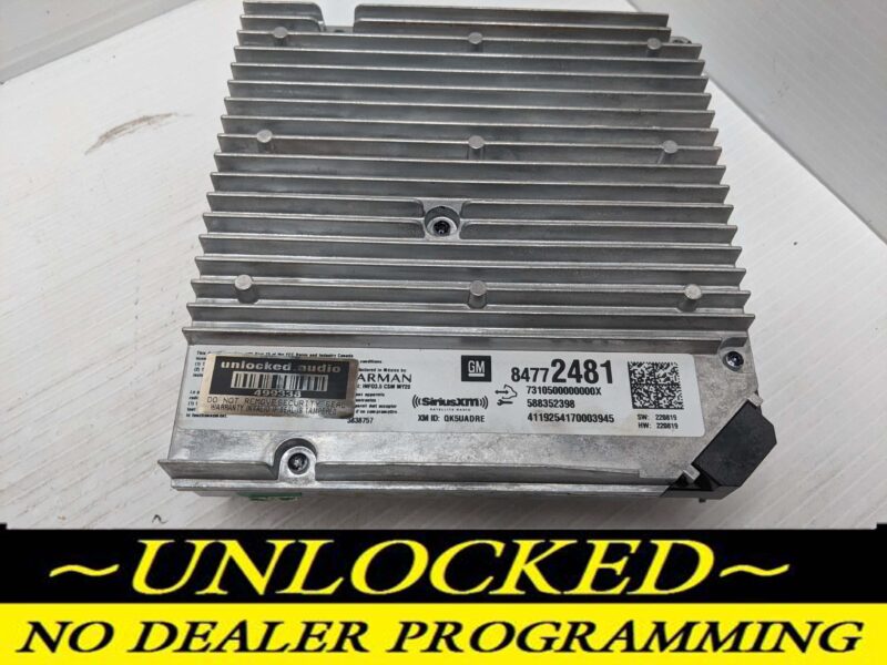 UNLOCKED 20-23 GMC ACADIA CHEVY SILVERADO TRAVERSE BLAZER CAMARO INFOTAINMENT RADIO RECEIVER 84772481 IOU
