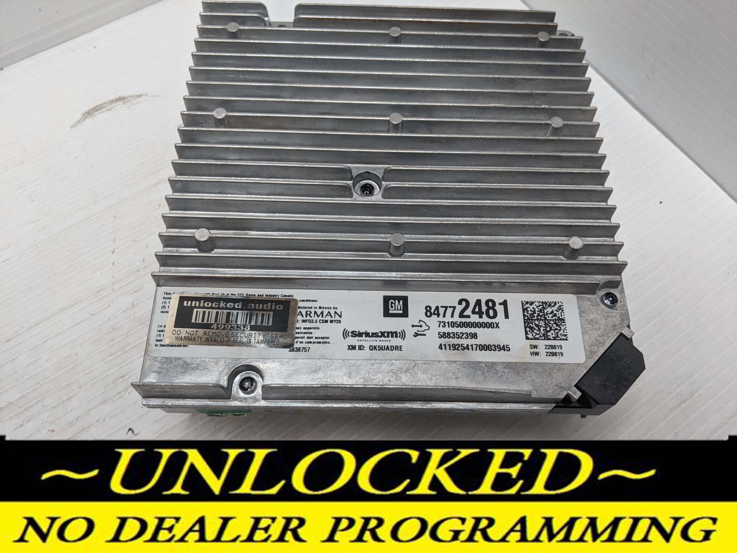 UNLOCKED 20-23 GMC ACADIA CHEVY SILVERADO TRAVERSE BLAZER CAMARO INFOTAINMENT RADIO RECEIVER 84772481 IOU