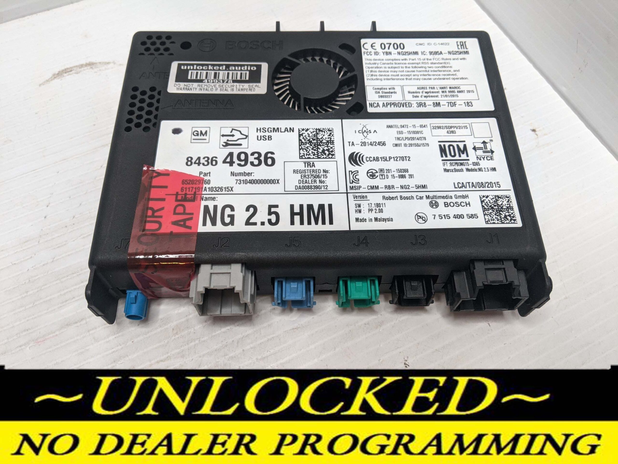 UNLOCKED 18-20 CHEVY GMC BUICK CADILLAC NG 2.5 HMI 84364936 IO6