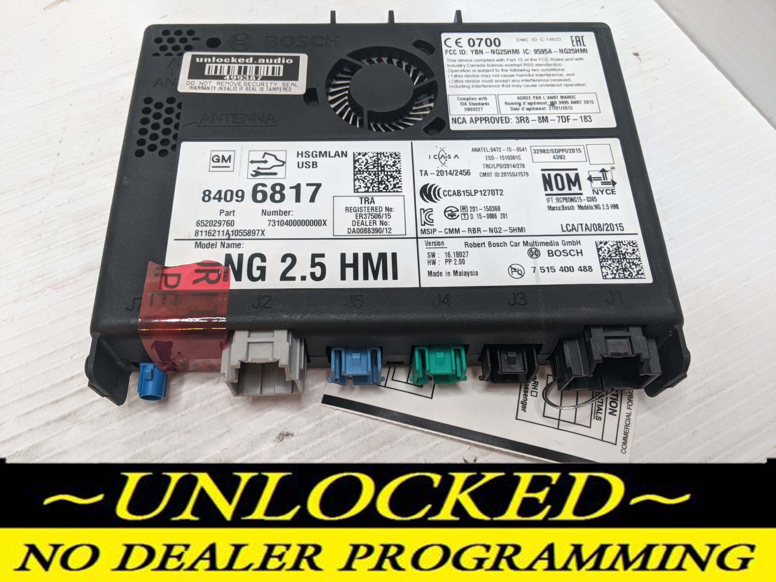 UNLOCKED 17-20 CHEVY GMC BUICK CADILLAC NG 2.5 HMI 84096817 IO6