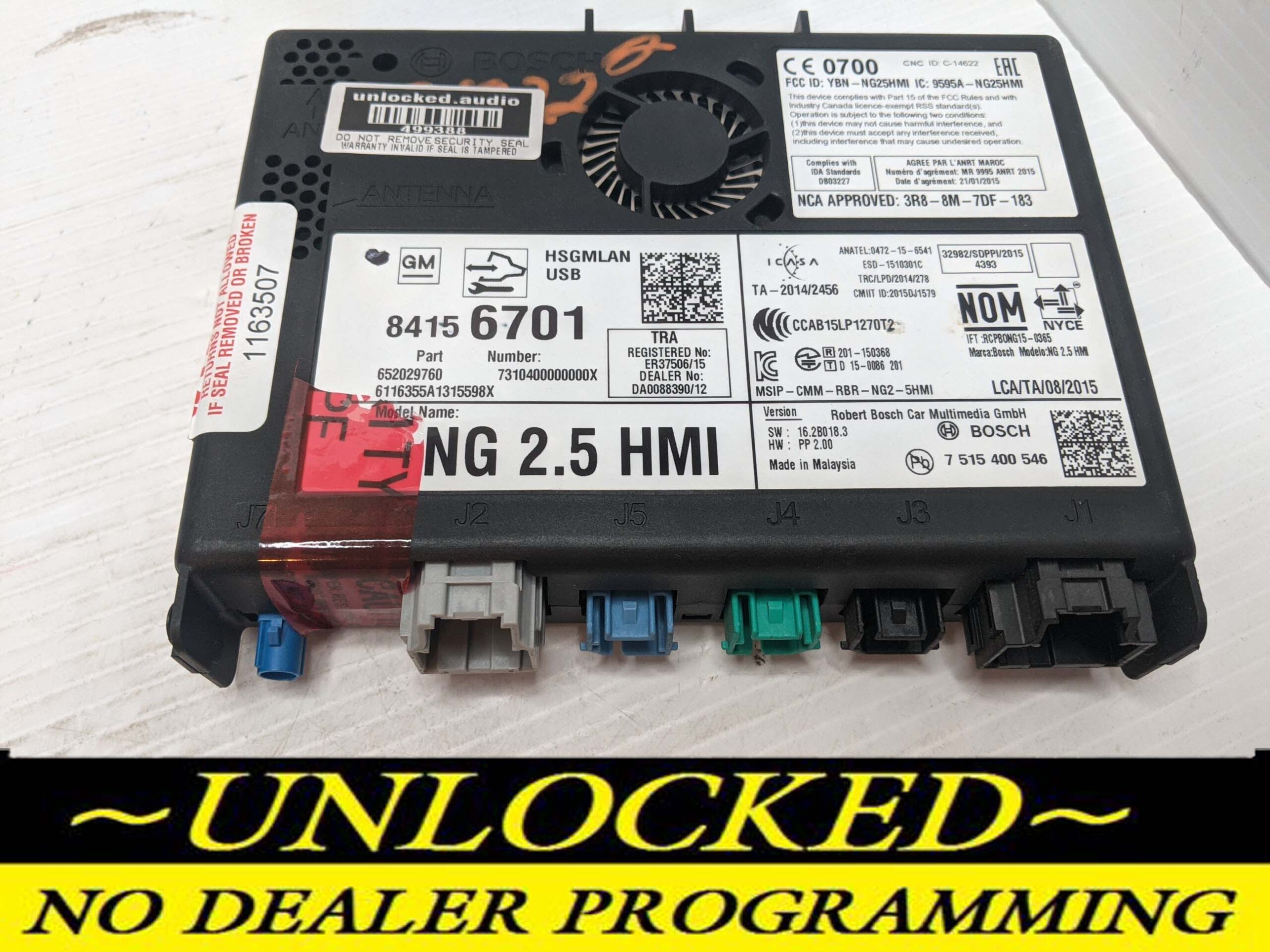 UNLOCKED 17-20 CHEVY GMC BUICK CADILLAC NG 2.5 HMI 84156701 IO6