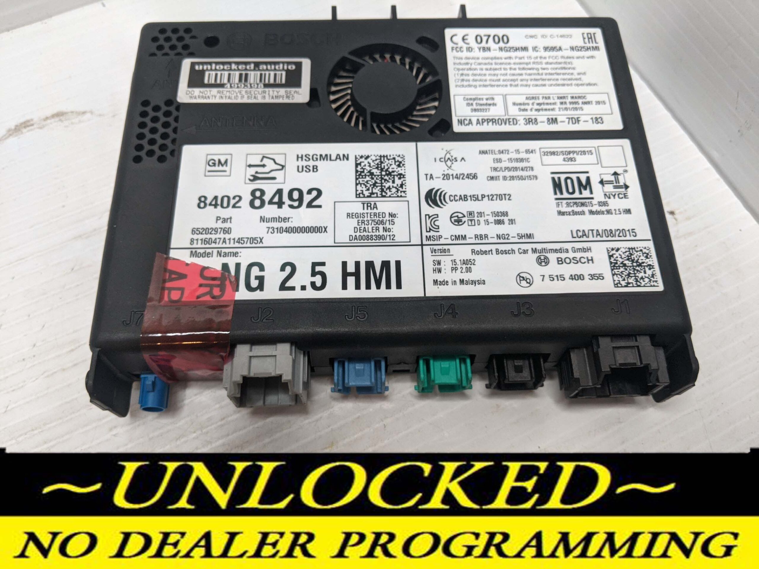 UNLOCKED 16-17 CHEVY GMC BUICK CADILLAC NG 2.5 HMI 84028492 IO6