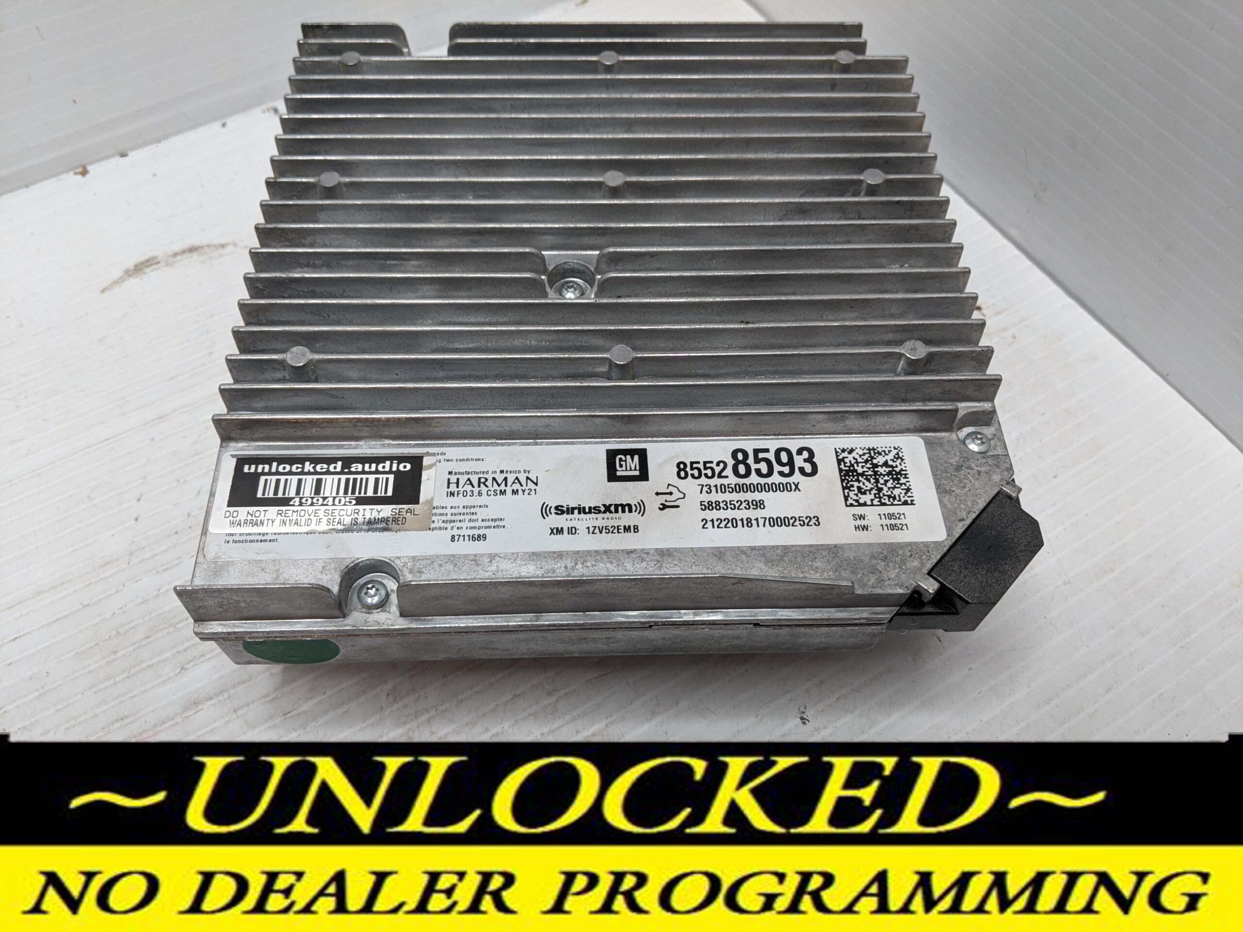 UNLOCKED 21-22 GMC SIERRA DENALI INFOTAINMENT RADIO RECEIVER 85528593 IOT