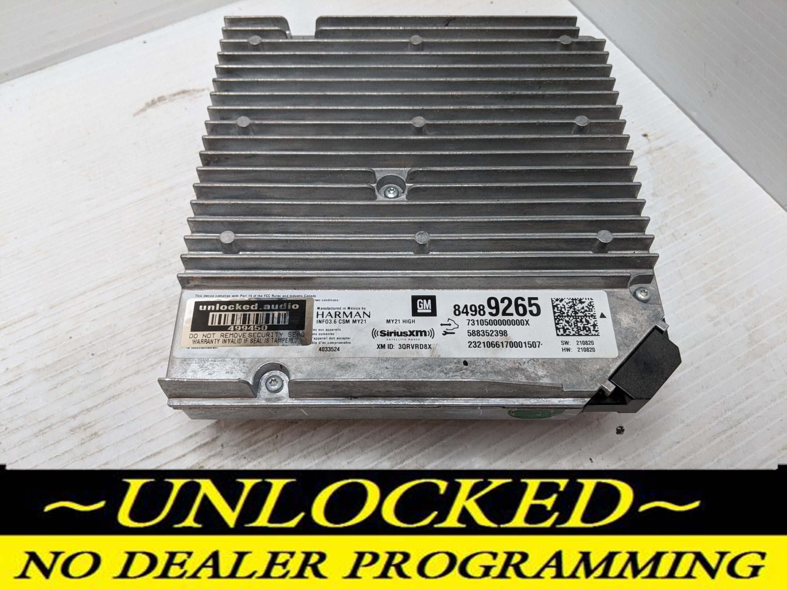 UNLOCKED 21-22 CHEVY SILVERADO INFOTAINMENT RADIO RECEIVER 84989265 IOT