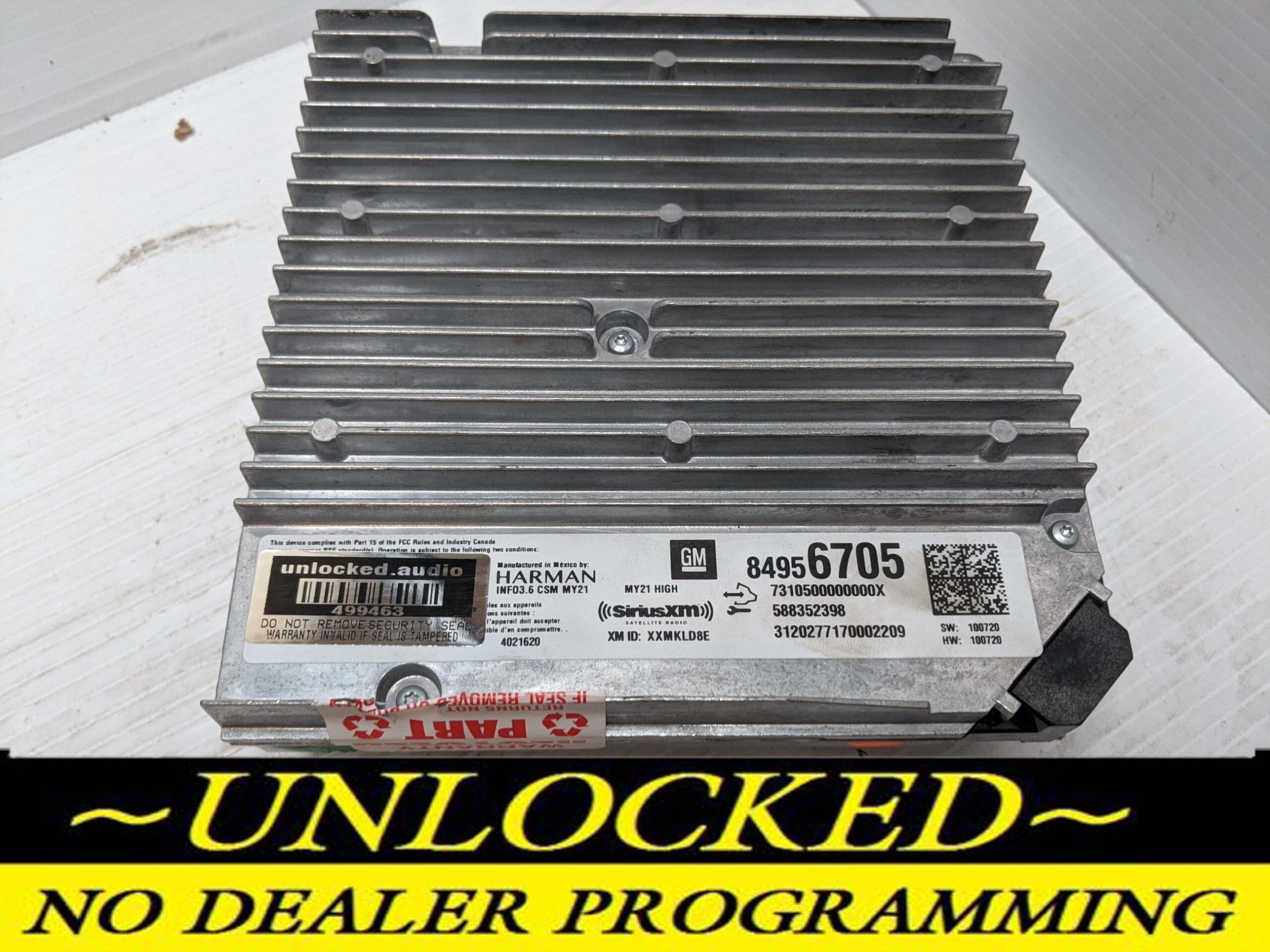 UNLOCKED 21-23 GMC YUKON INFOTAINMENT RADIO RECEIVER 84956705 IOT UQP