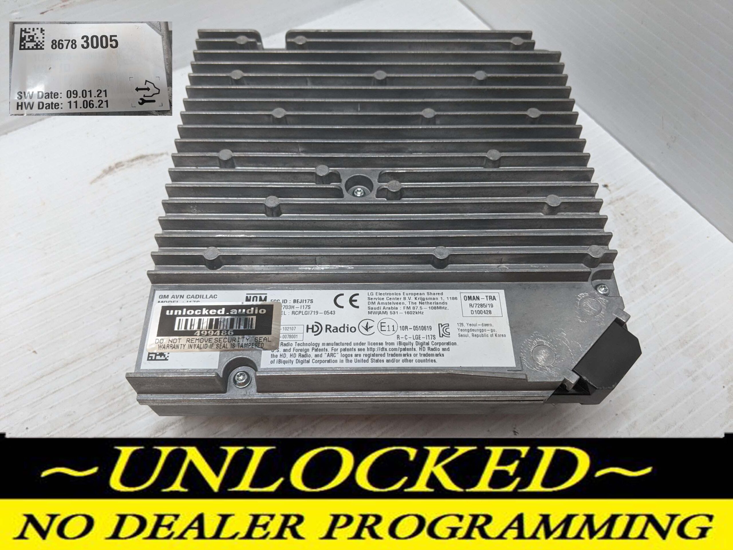 UNLOCKED 21-24 CADILLAC ESCALADE OEM INFOTAINMENT RADIO 86783005 IOV
