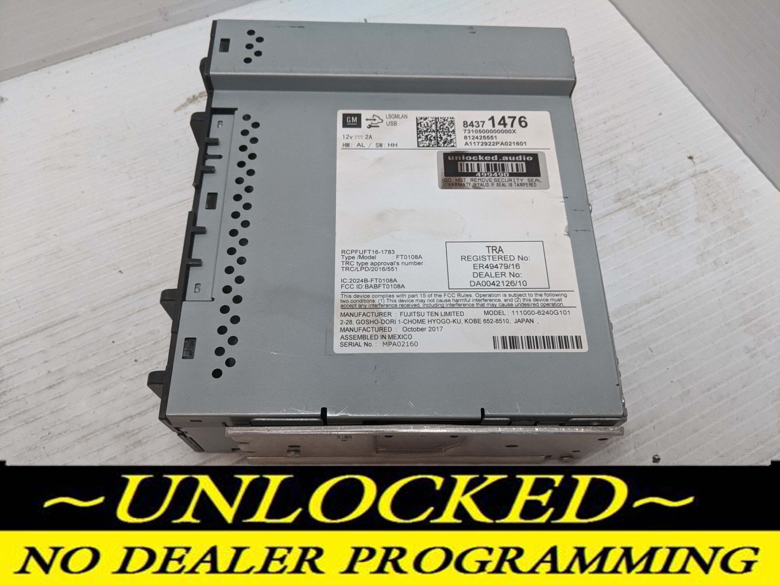 UNLOCKED 18-19 MALIBU EQUINOX TERRAIN OEM RADIO 84371476 IOR