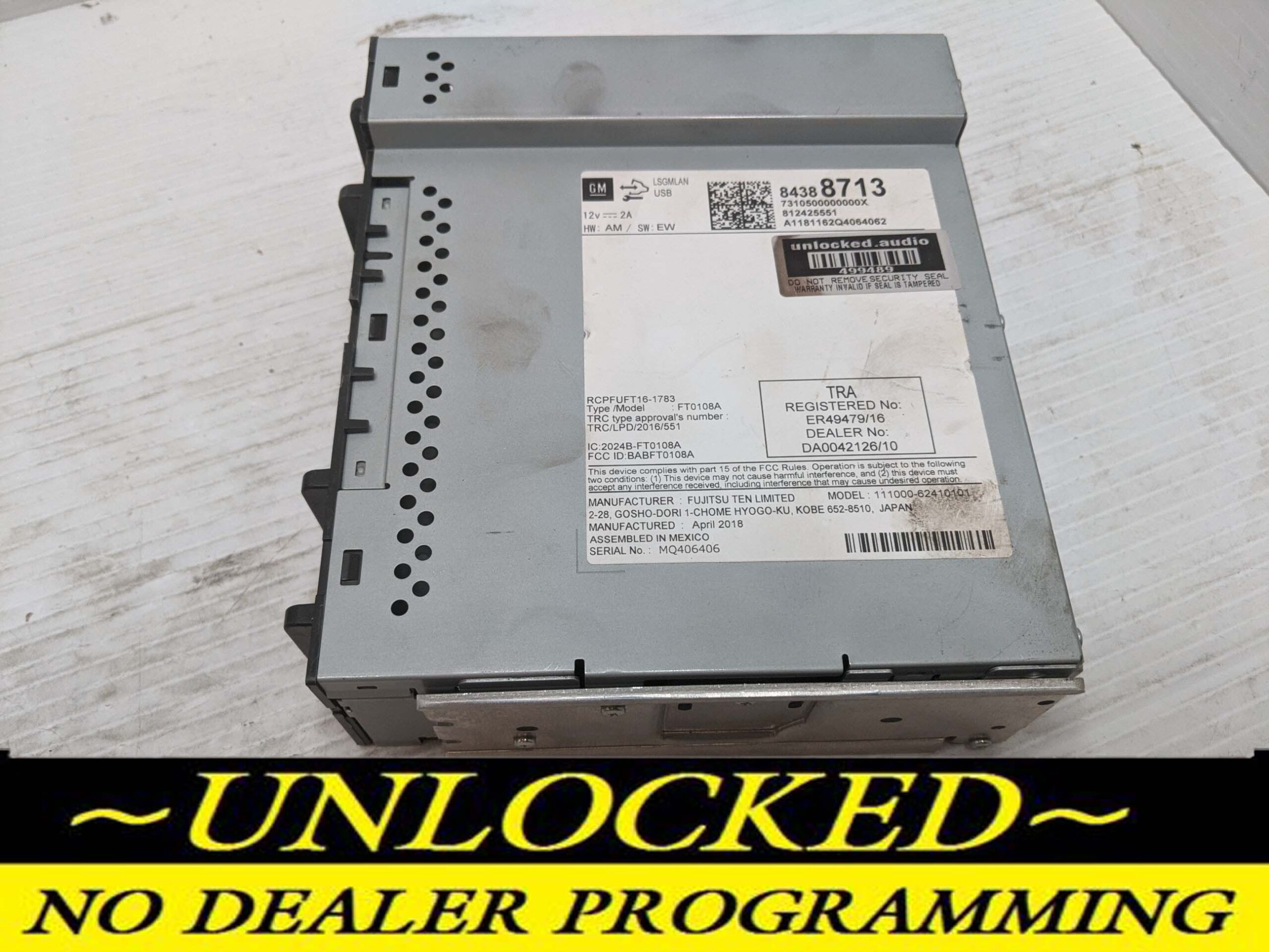 UNLOCKED 18-19 MALIBU EQUINOX TERRAIN OEM RADIO 84388713 IOR