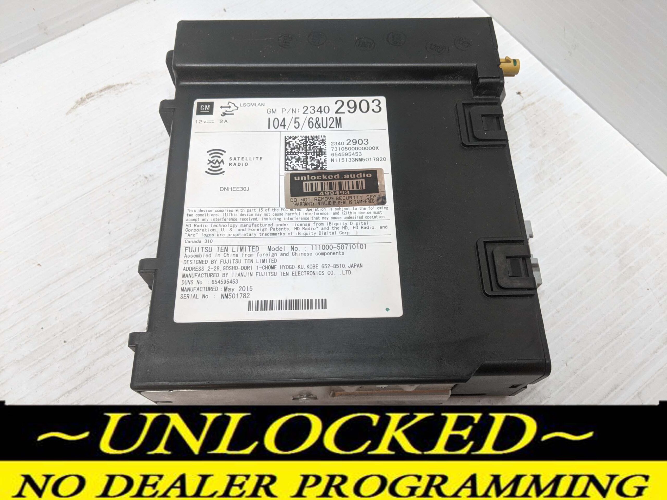 UNLOCKED 16-17 CHEVY CADILLAC GMC OEM RADIO MODULE 23402903