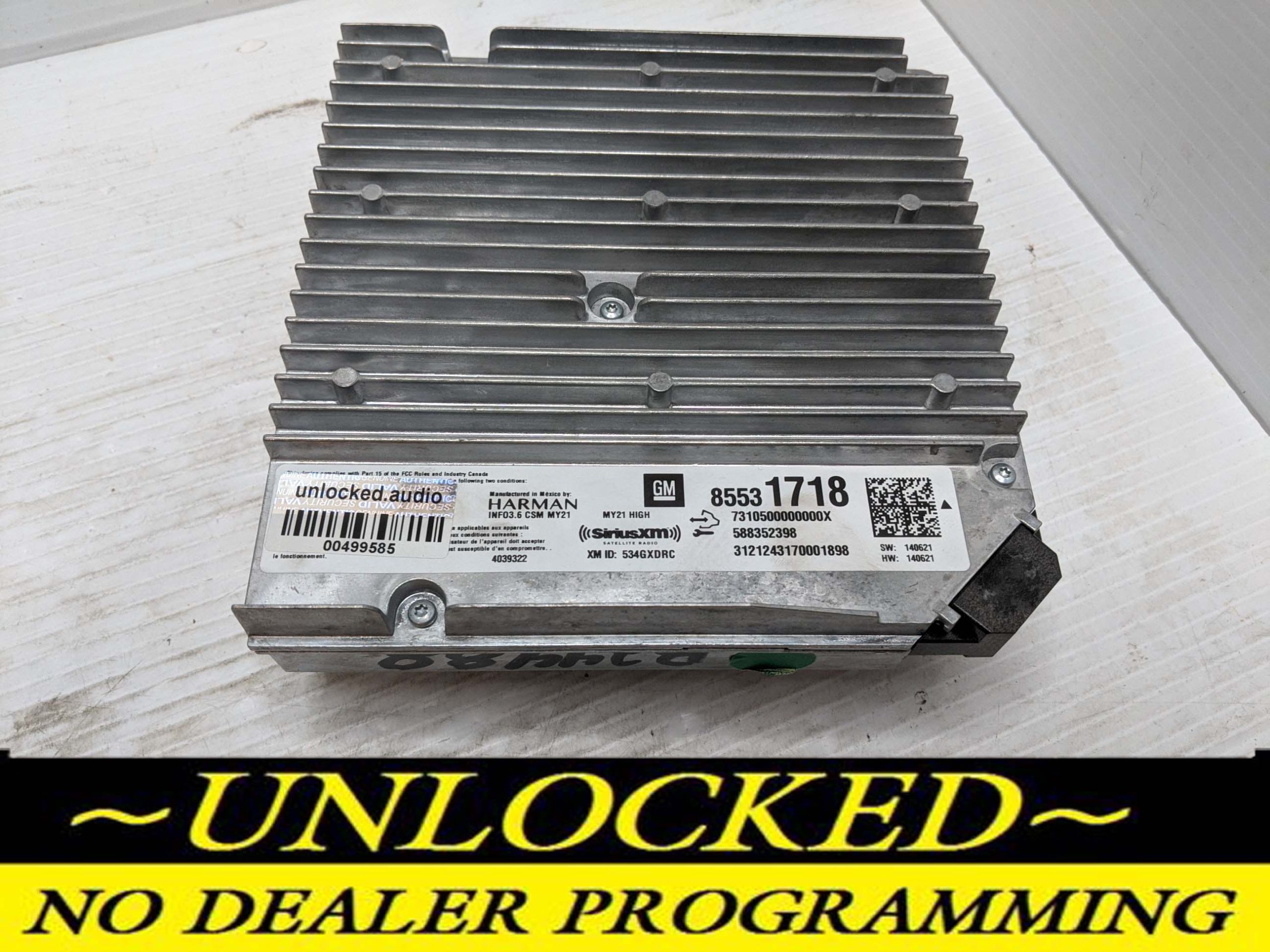 UNLOCKED 21-22 GMC YUKON INFOTAINMENT RADIO RECEIVER 85531718 IOT