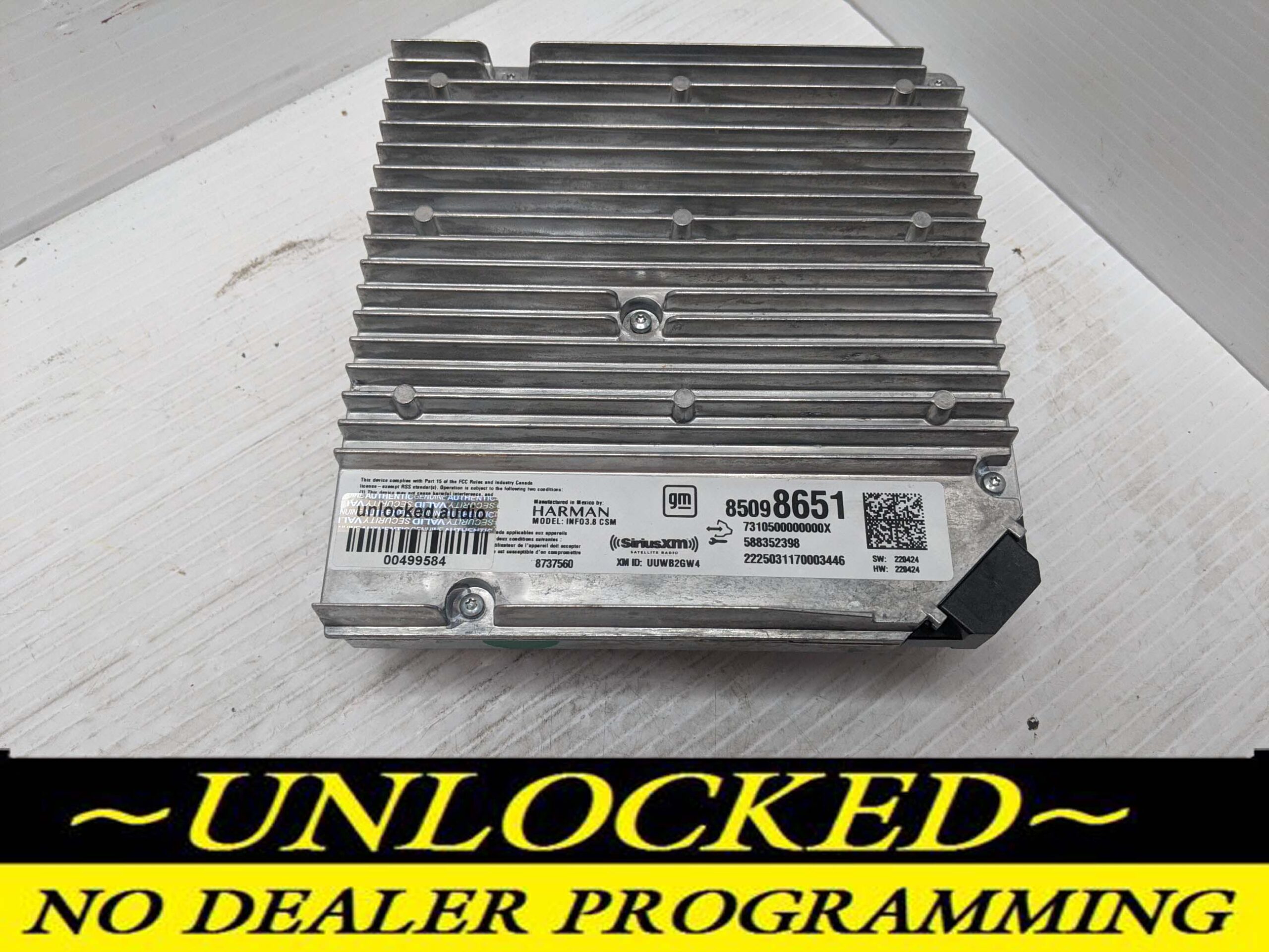UNLOCKED 2022-2024 CHEVY SILVERADO INFOTAINMENT RADIO RECEIVER 85098651 IOK