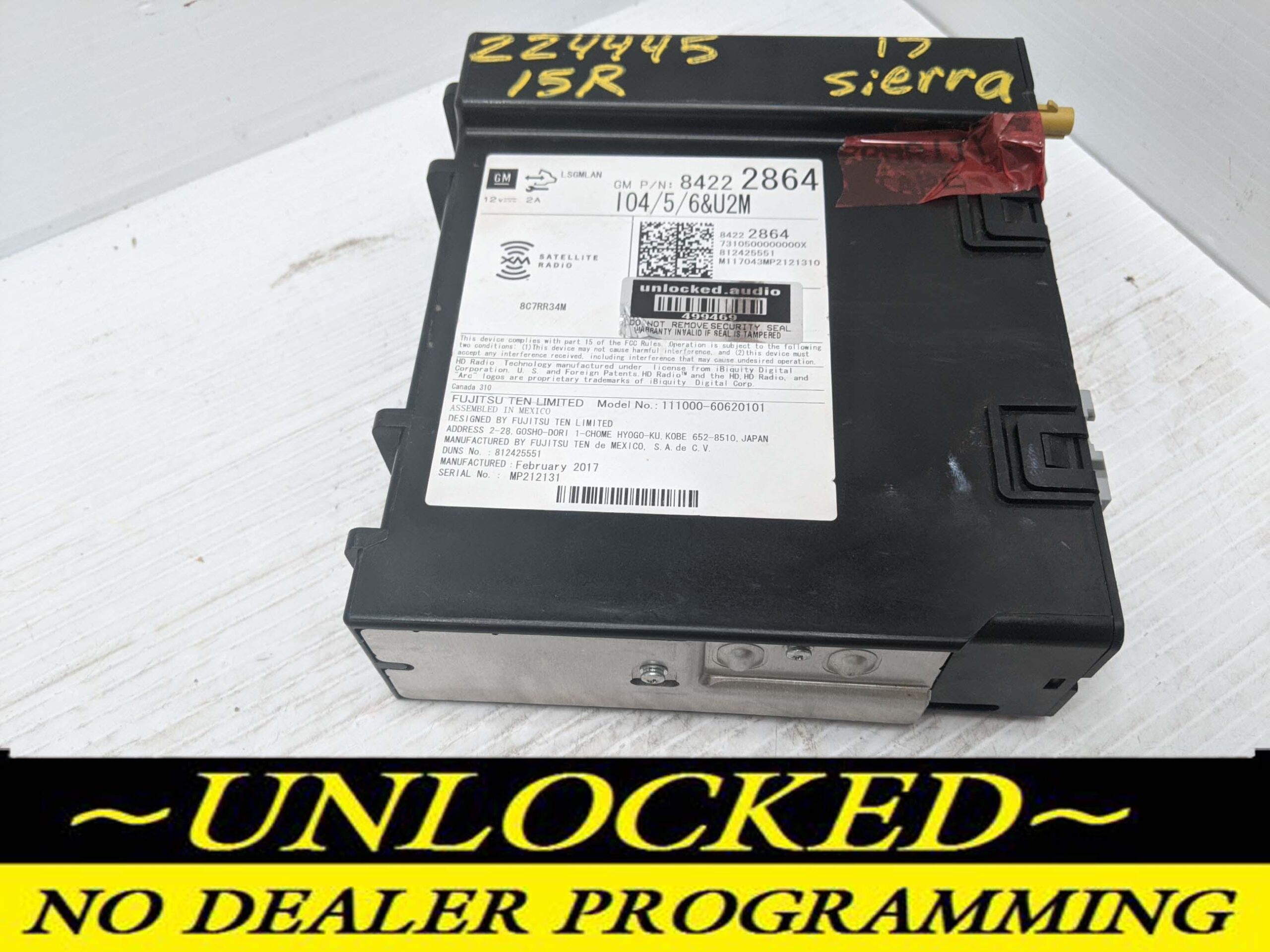 UNLOCKED 17 SILVERADO SIERRA TAHOE YUKON ESCALADE OEM RADIO MODULE 84222864 IO5