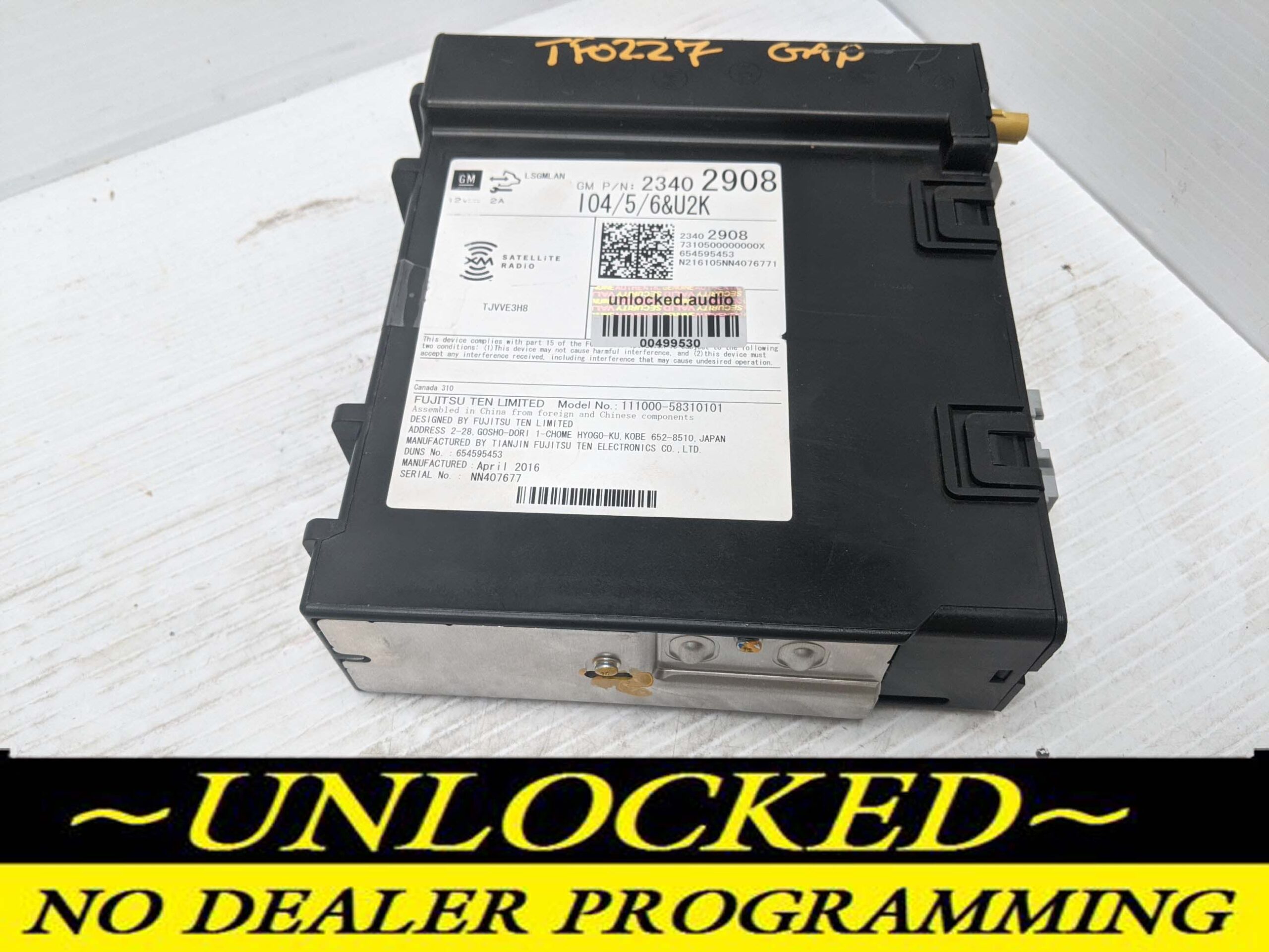 UNLOCKED 16-18 CHEVY CADILLAC GMC BUICK OEM RADIO MODULE 23402908 IO5