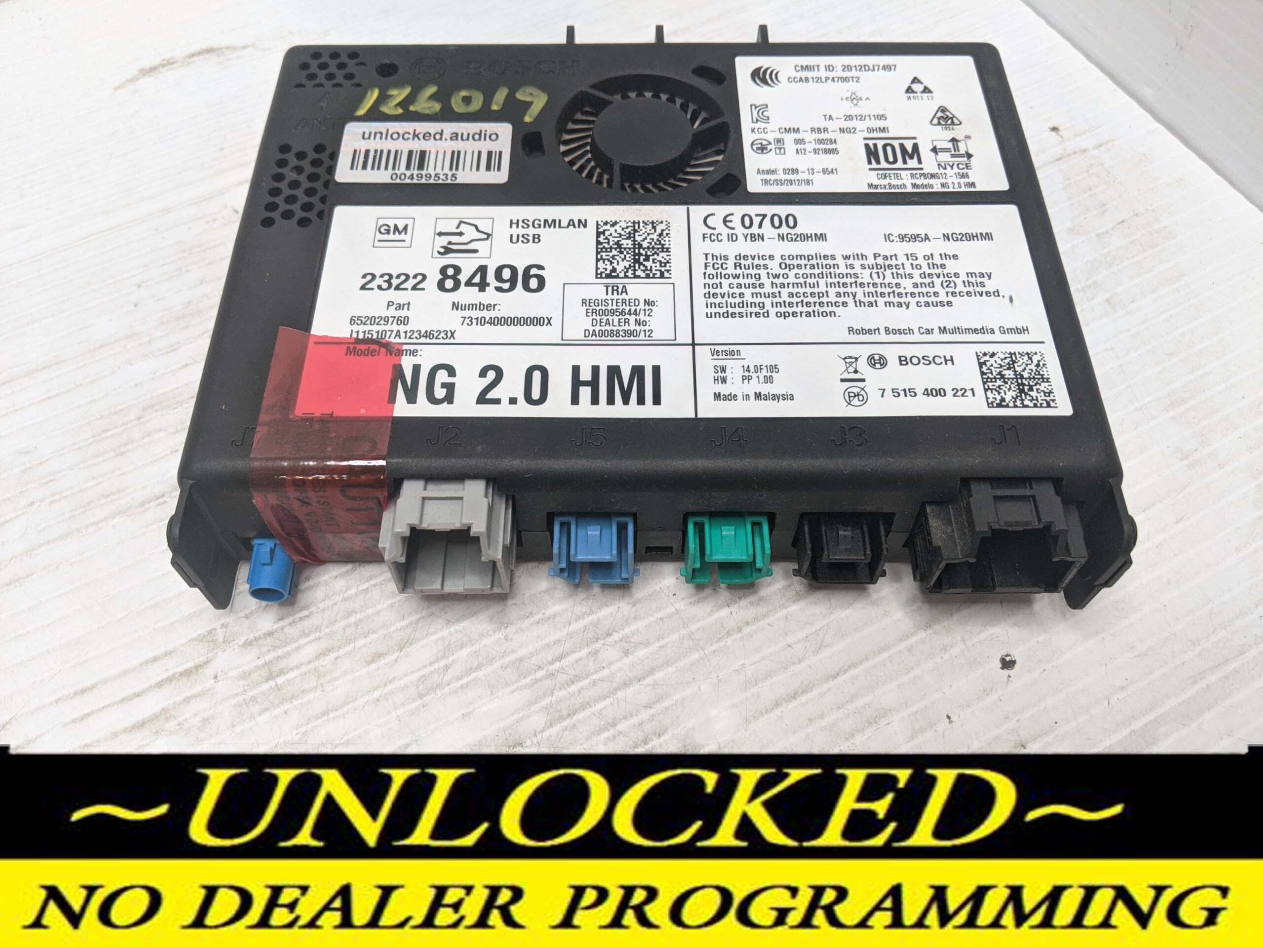 UNLOCKED 15-17 CHEVY GMC BUICK CADILLAC NG 2.0 HMI 23228496 IO6
