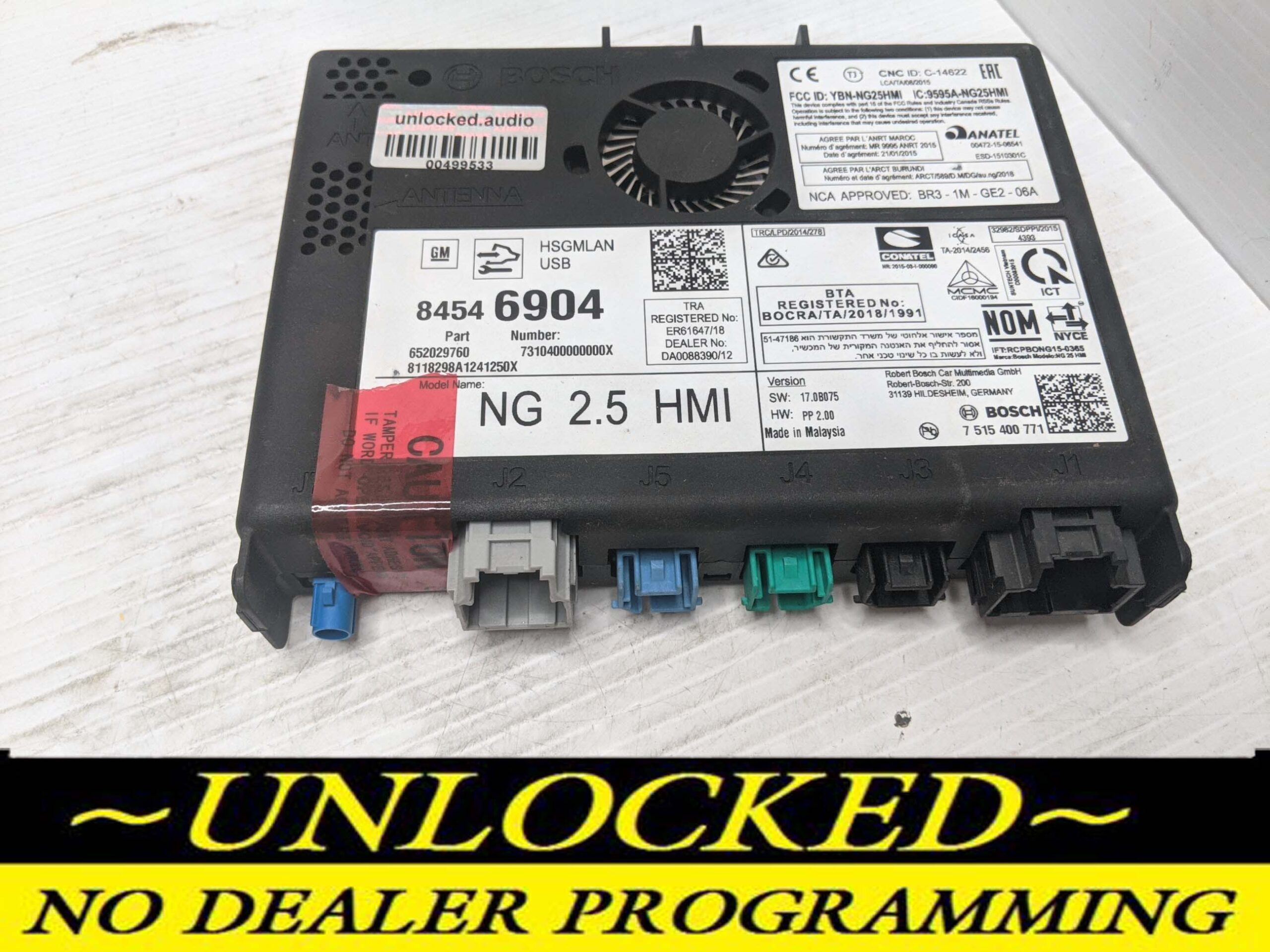 UNLOCKED 18-20 CHEVY GMC BUICK CADILLAC NG 2.5 HMI 84546904 IO6