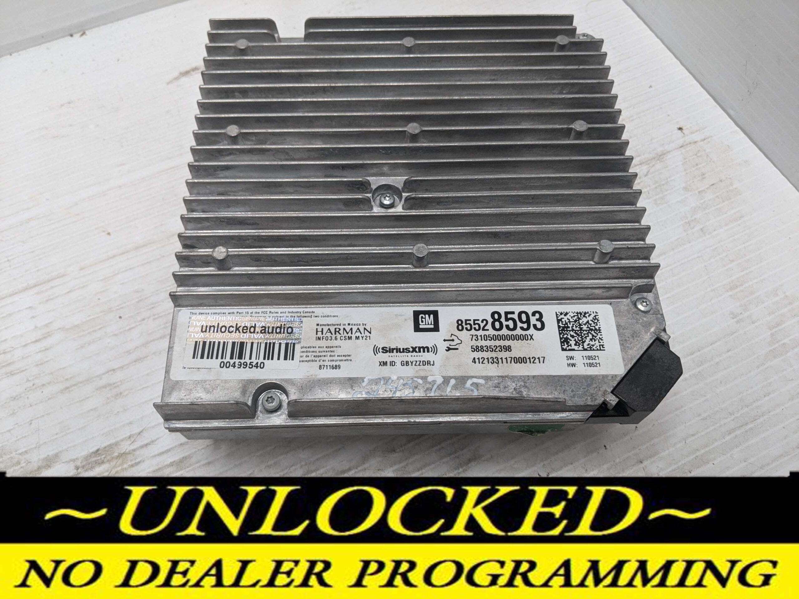 UNLOCKED 21-22 GMC SIERRA INFOTAINMENT RADIO RECEIVER 85528593 IOT