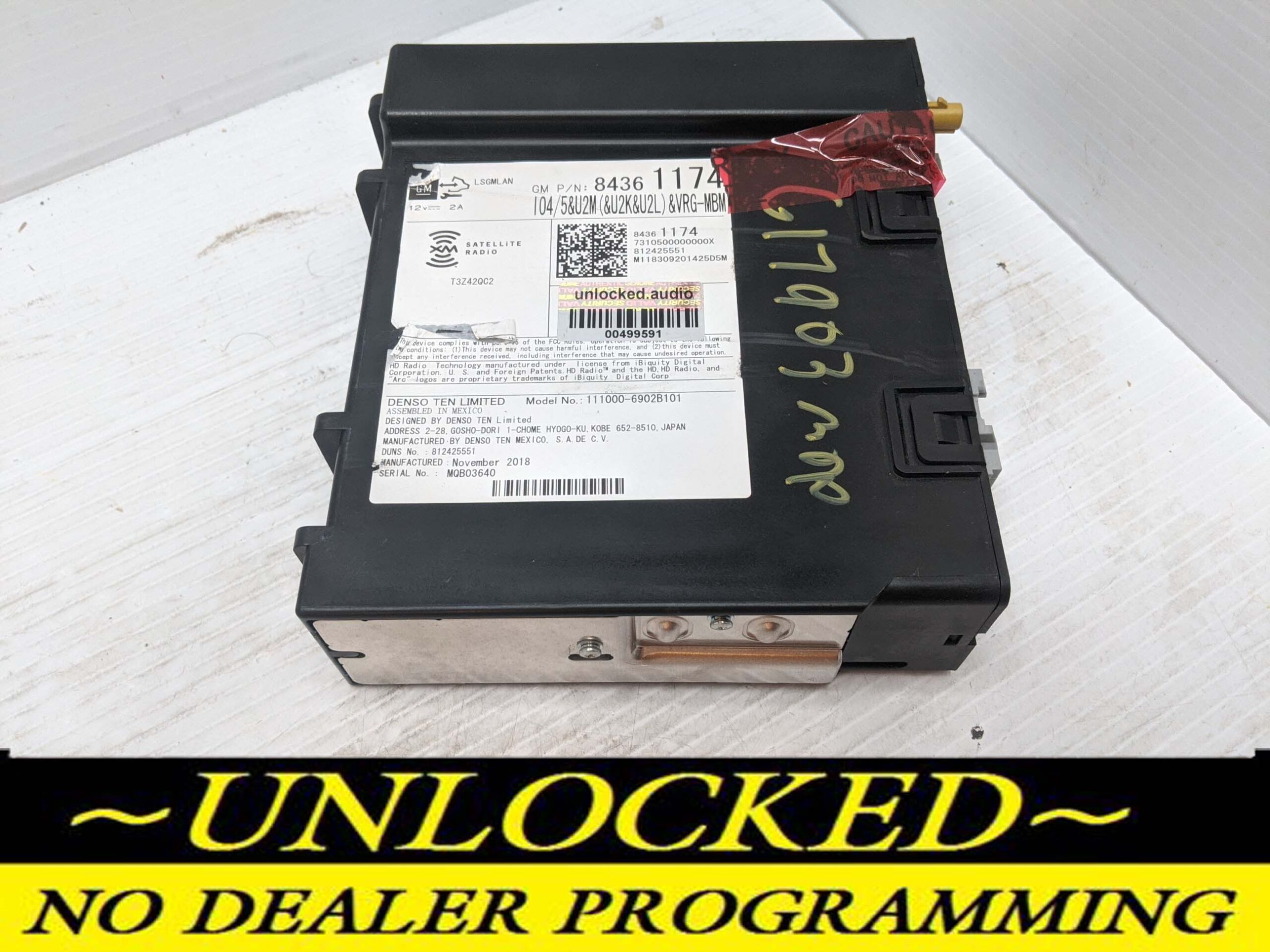 UNLOCKED 17-19 CHEVY OEM RADIO 84361174 IO5 UQ3