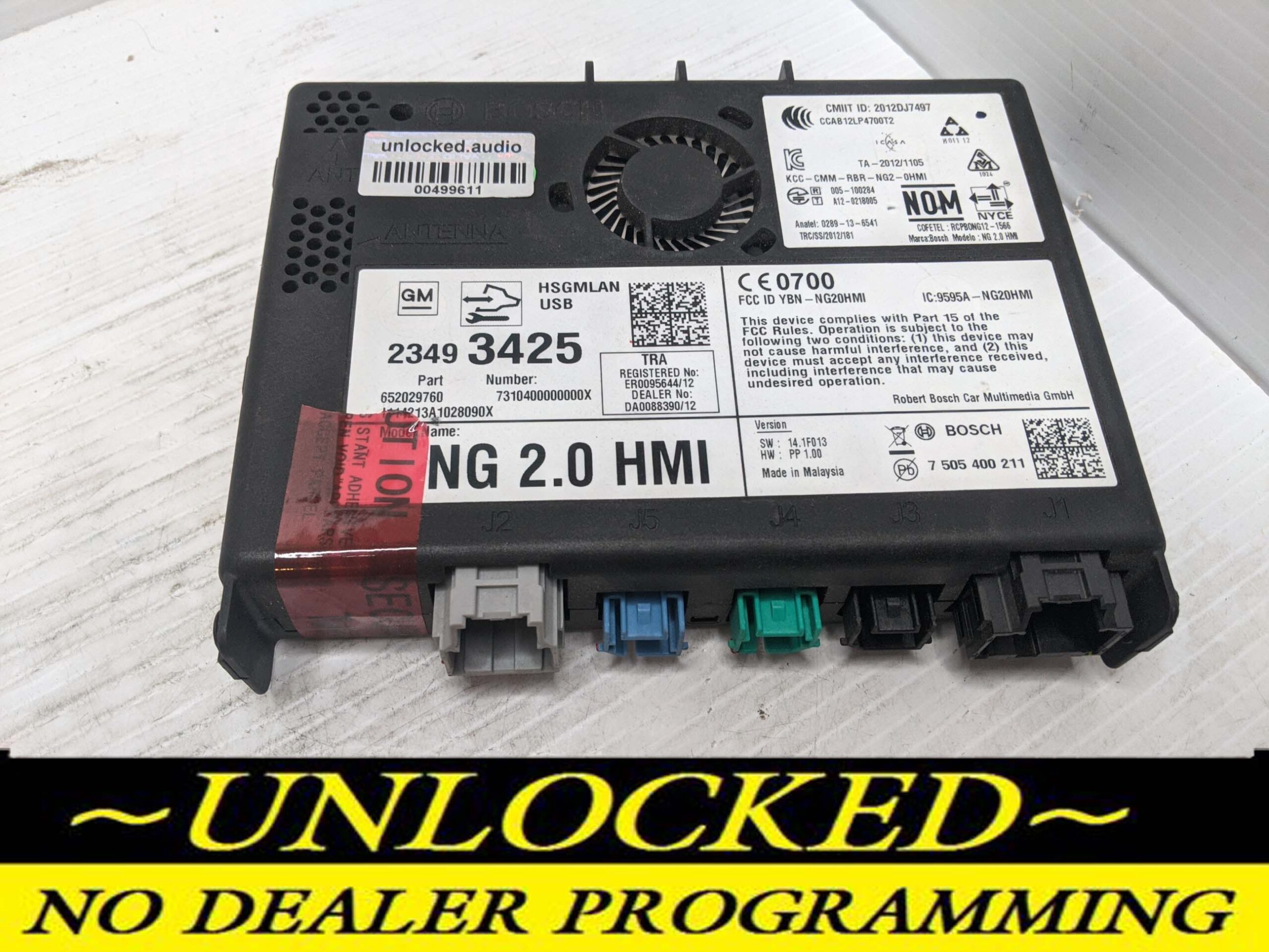 UNLOCKED 15-16 CHEVY GMC BUICK CADILLAC NG 2.0 HMI 23493425 IO5