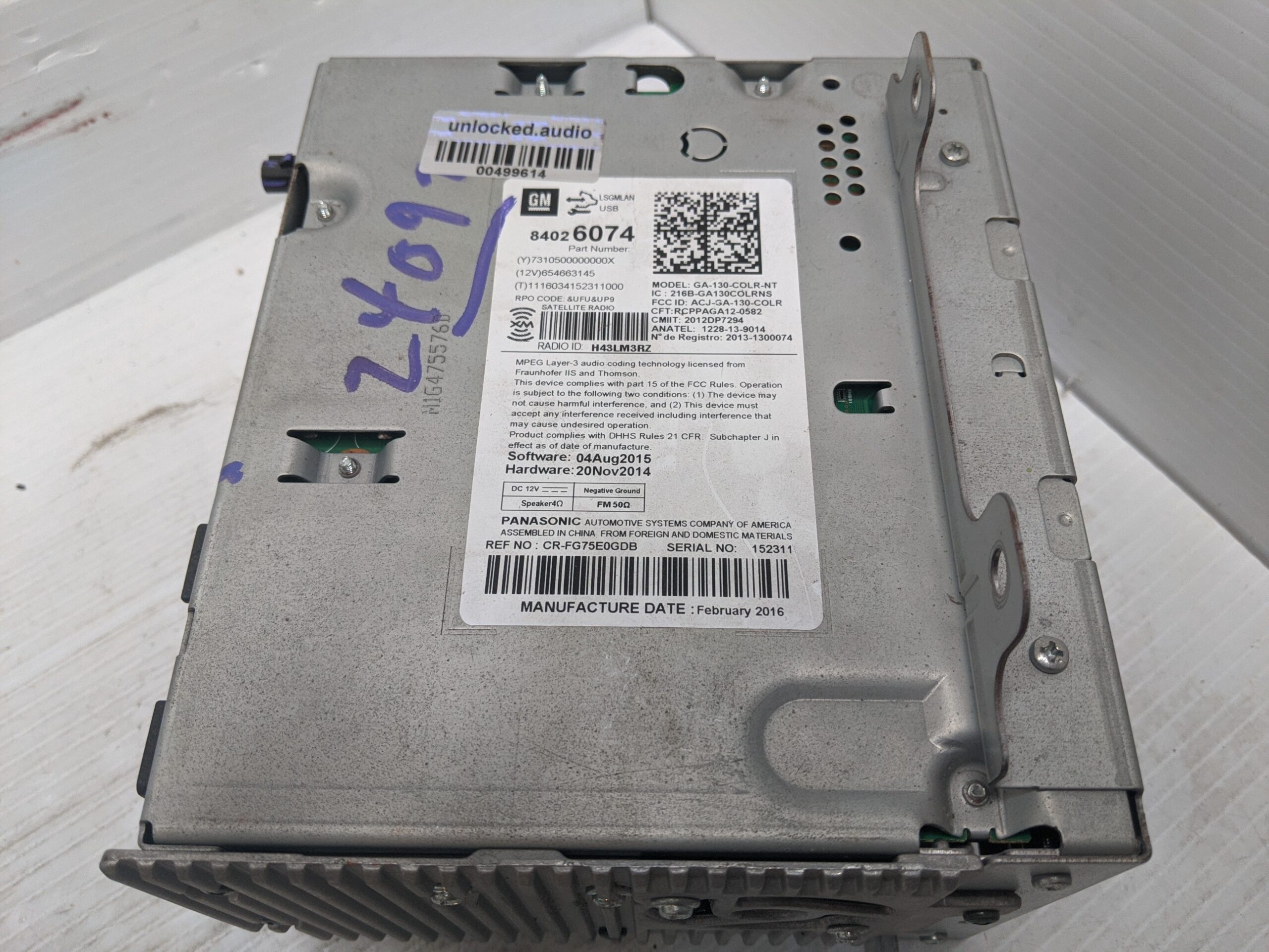 UNLOCKED 14-16 EQUINOX TERRAIN CAMARO OEM RADIO 84026074 UFU - Image 2