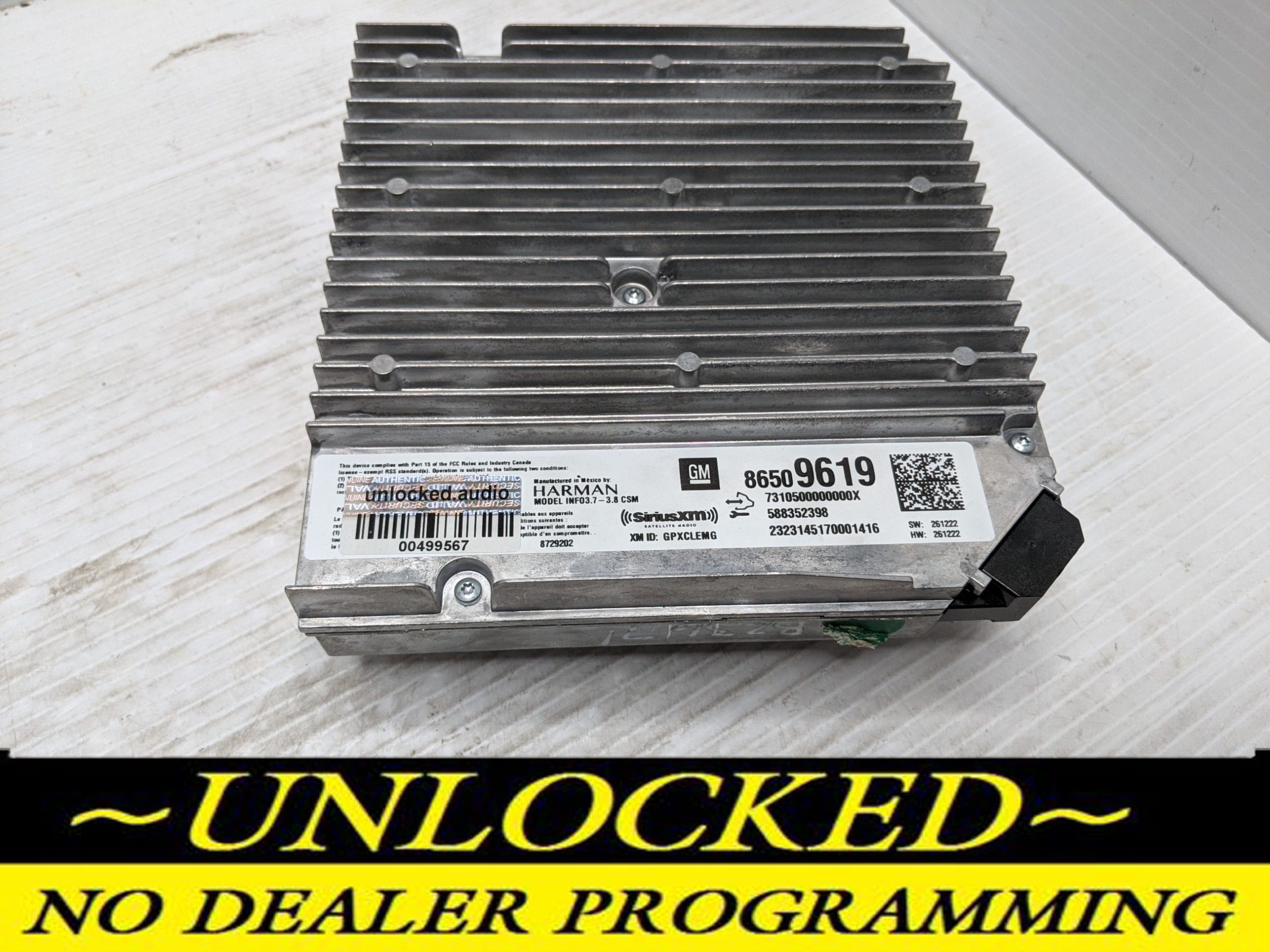 UNLOCKED 22-24 GMC SIERRA TAHOE SUBURBAN INFOTAINMENT RADIO RECEIVER 86509619 IOK