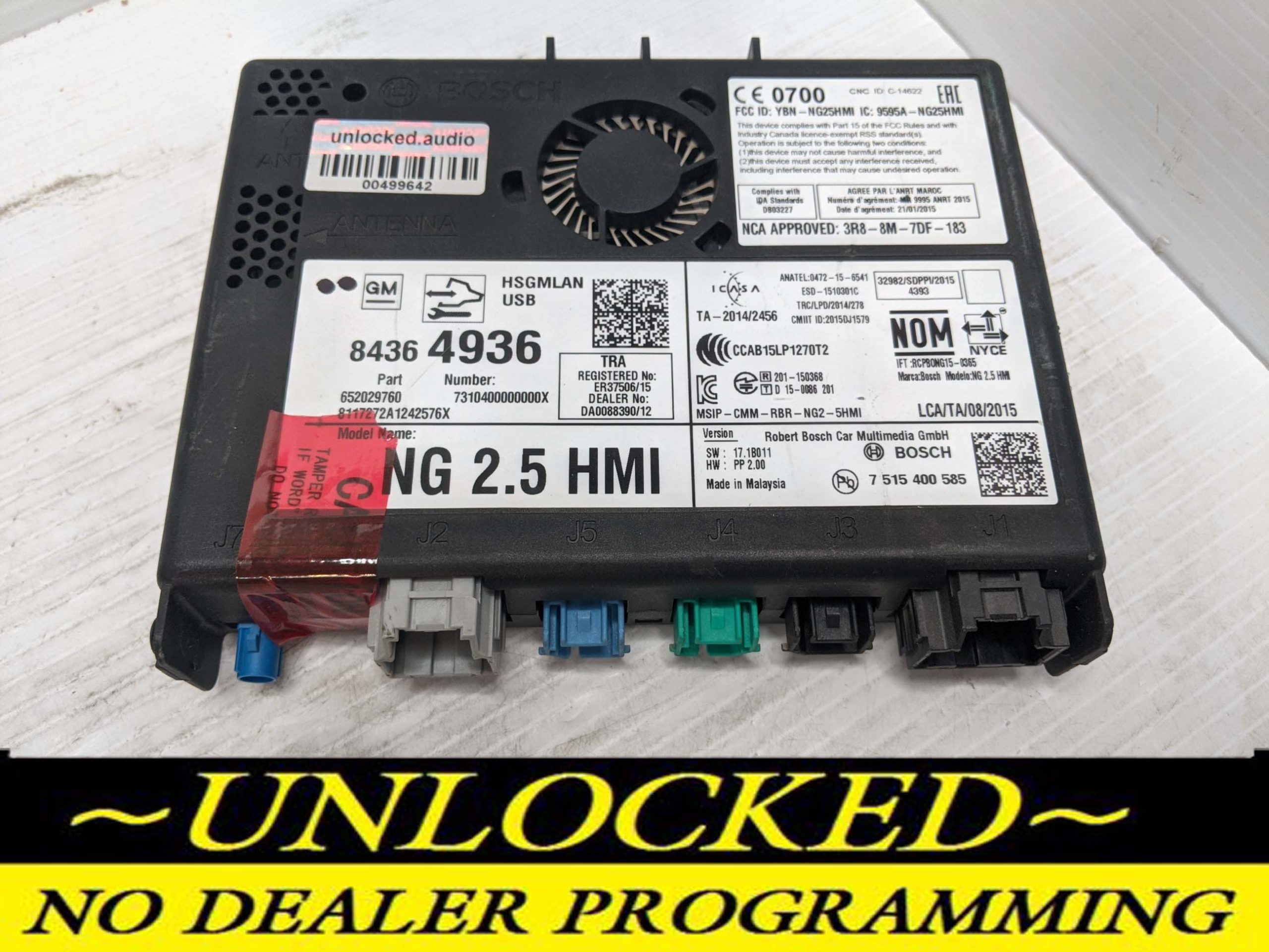 UNLOCKED 18-20 CHEVY GMC BUICK CADILLAC NG 2.5 HMI 84364936 IO6