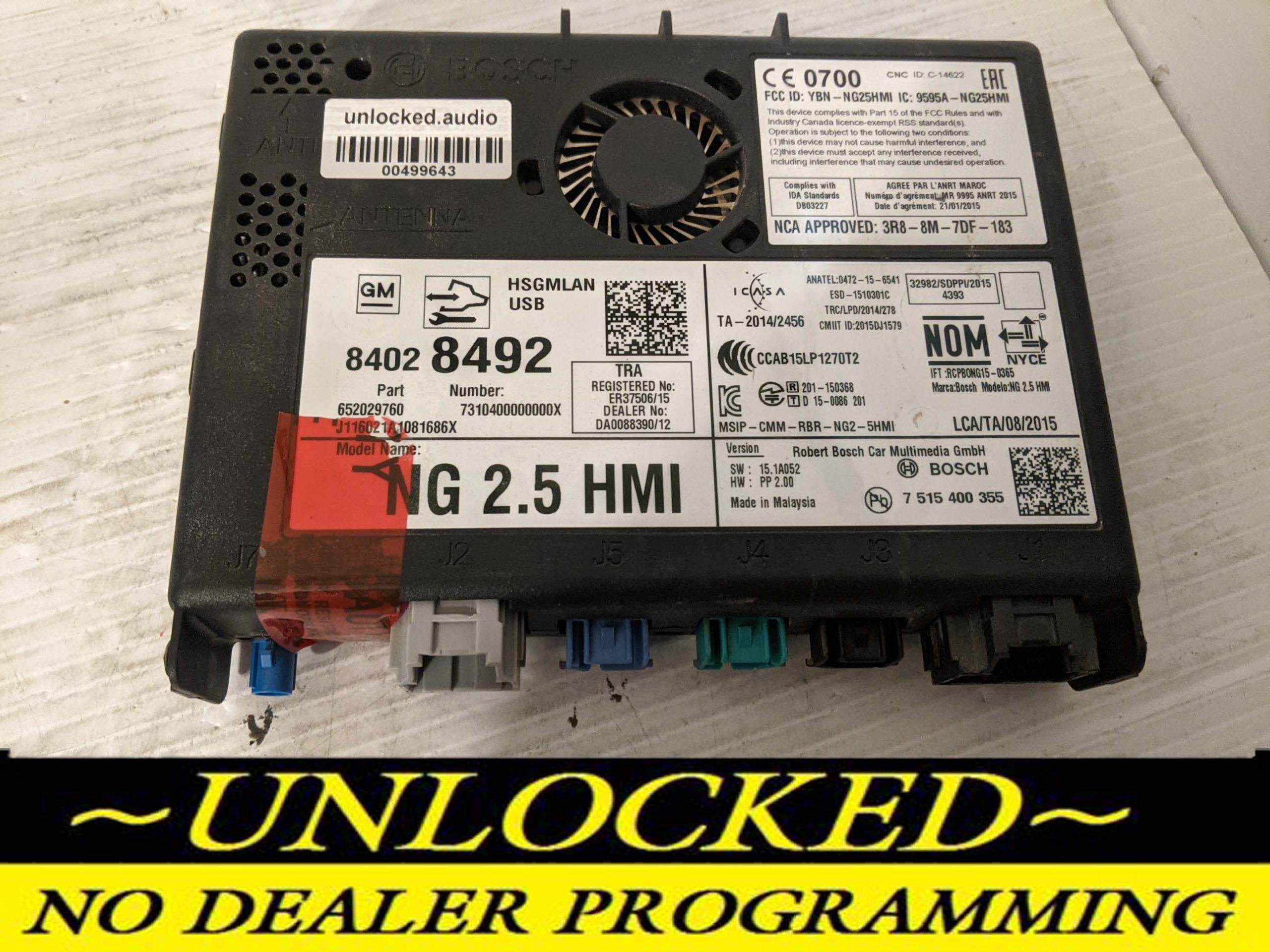 UNLOCKED 16-17 CHEVY GMC BUICK CADILLAC NG 2.5 HMI 84028492 IO6