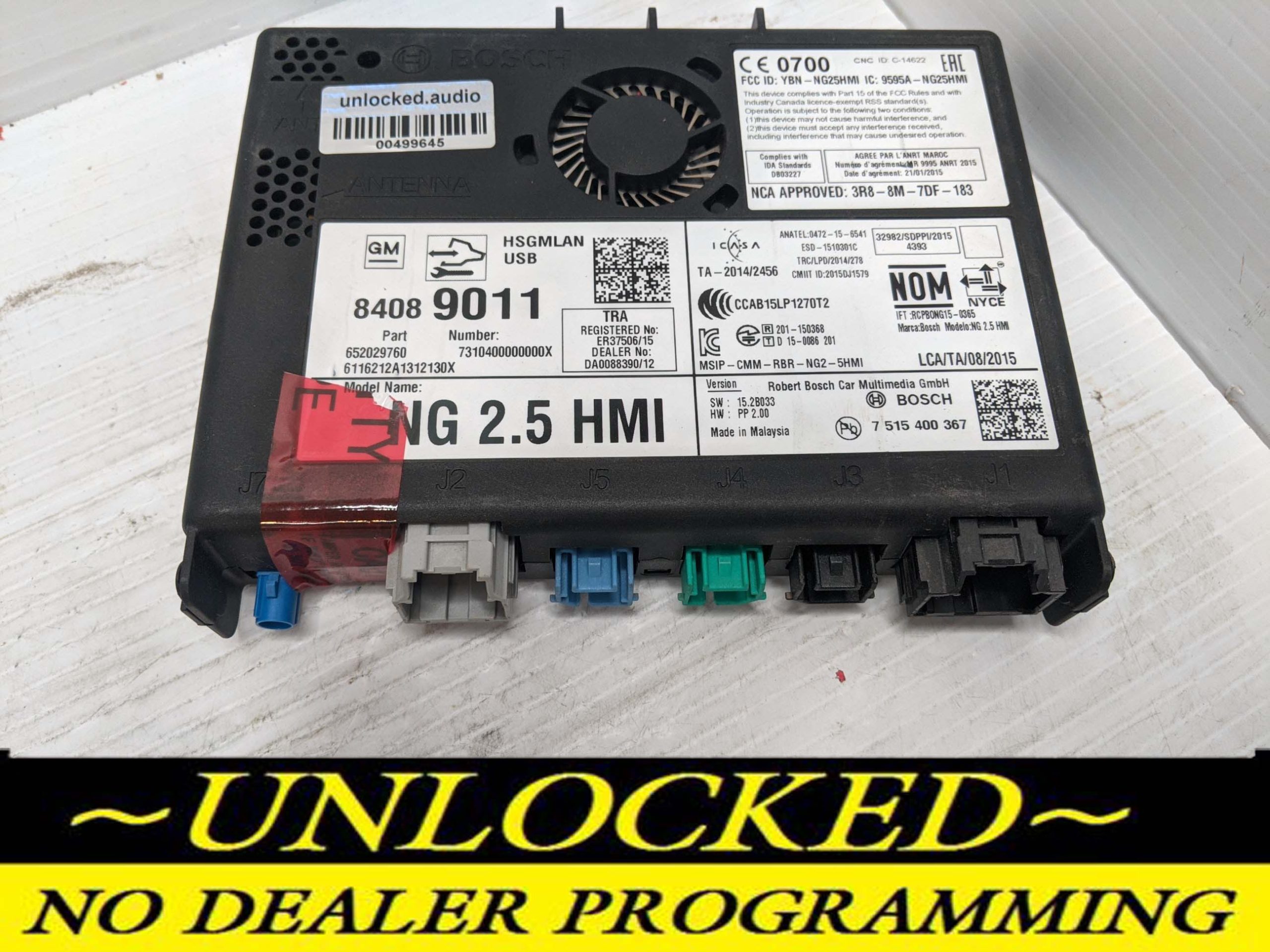 UNLOCKED 16-17 CHEVY GMC BUICK CADILLAC NG 2.5 HMI 84089011 IO6